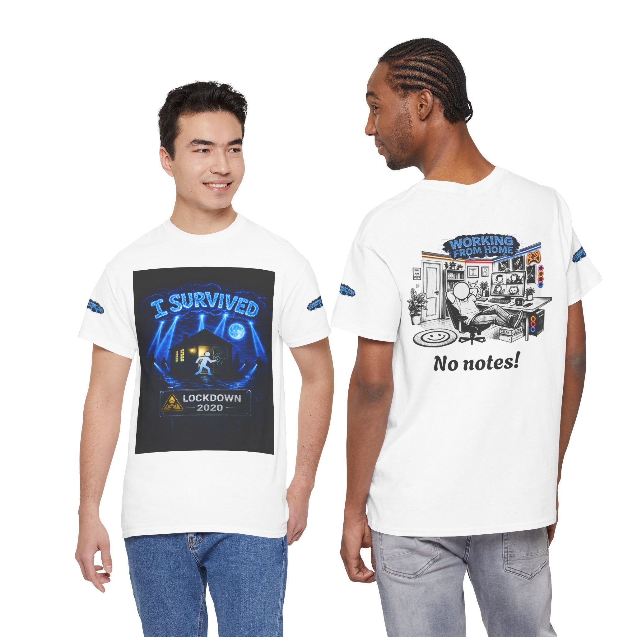 I Survived 2020 — LOCKDOWN S3:E4: Special Edition "Working From Home" Unisex Heavy Cotton Tee