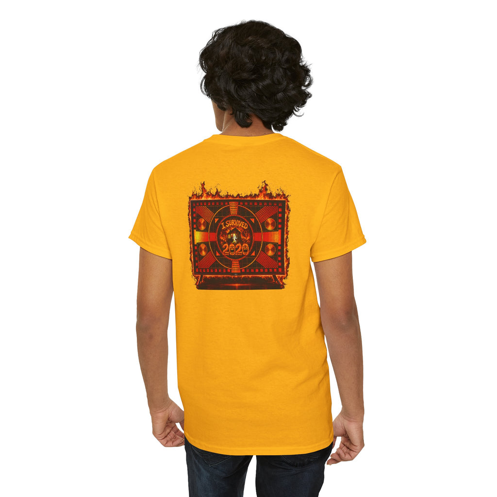 I Survived 2020 — "Please Stand By" Test Pattern Tee Wildfire Signal Edition Summer Premiere Unisex Heavy Cotton Tee