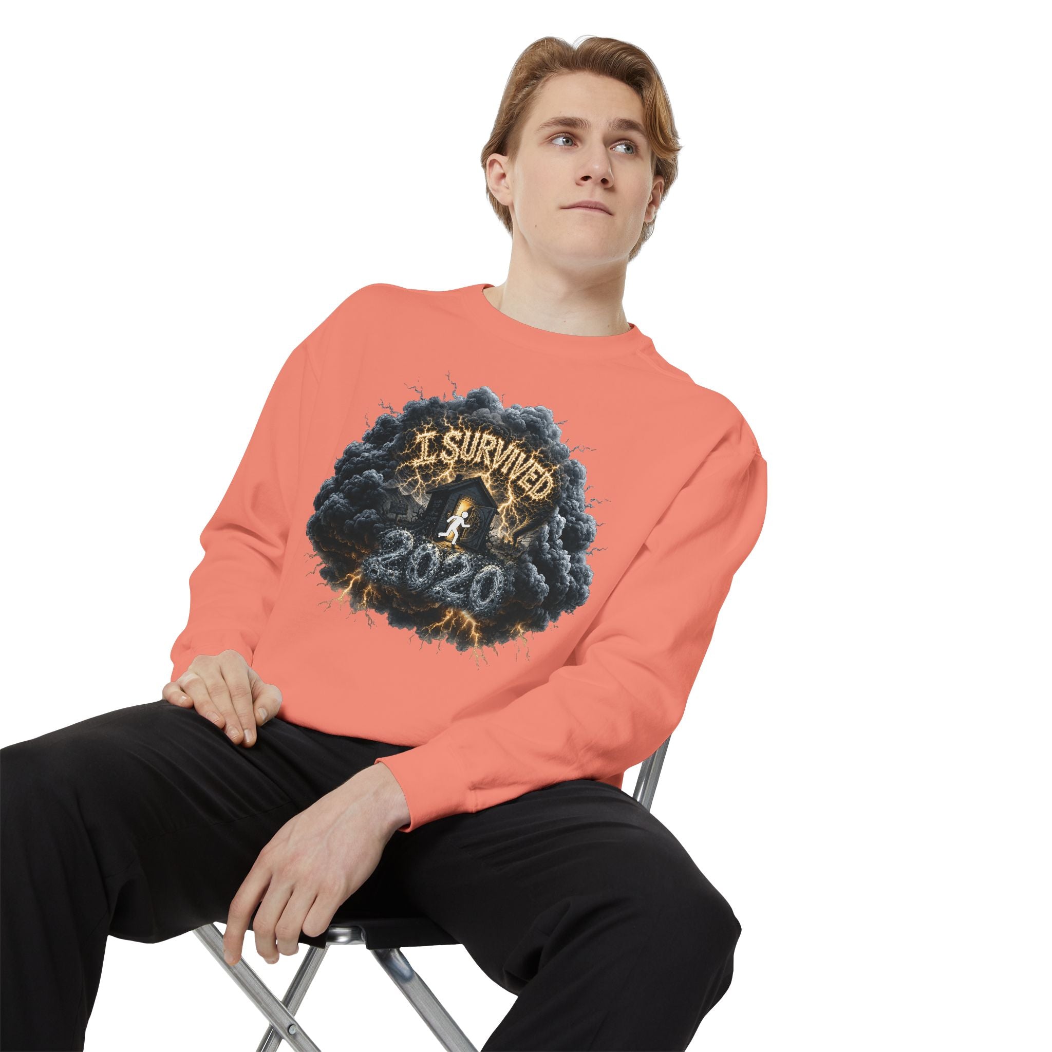 I Survived 2020 — Director's Cut Original Design Teaser Sweatshirt | Season 1 Premiere Drop Unisex Garment-Dyed Sweatshirt