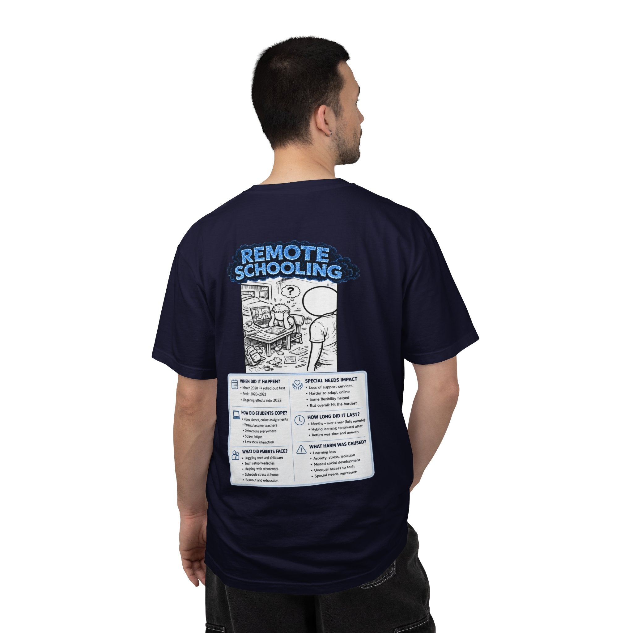 I Survived 2020 —  LOCKDOWN S3:E3: Director's Cut "Remote Schooling" Unisex Garment-Dyed T-shirt
