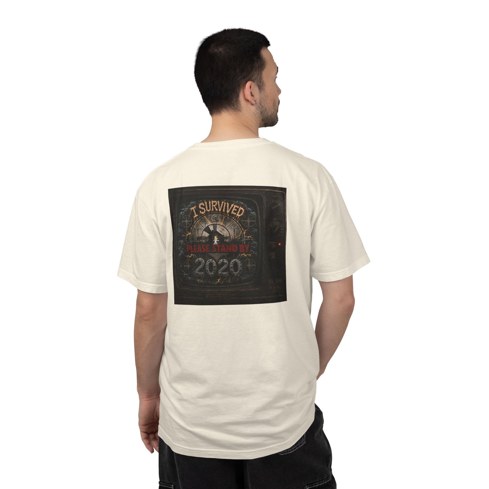I Survived 2020 — "Please Stand By" Test Pattern Tee Summer Premier Unisex Garment-Dyed T-shirt
