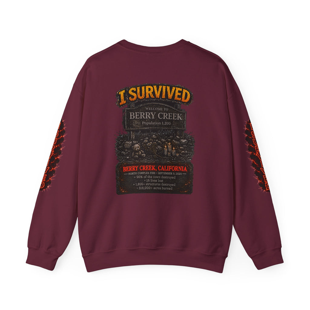 I Survived 2020 — Director's Cut S2:E2 "The Bobcat Fire" | Wildfire Edition Memorial Unisex Heavy Blend™ Crewneck Sweatshirt