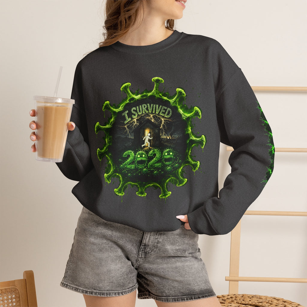 I Survived 2020 — Director's Cut S1:E3 "The Jab!" | Pandemic Edition Unisex Heavy Blend™ Crewneck Sweatshirt