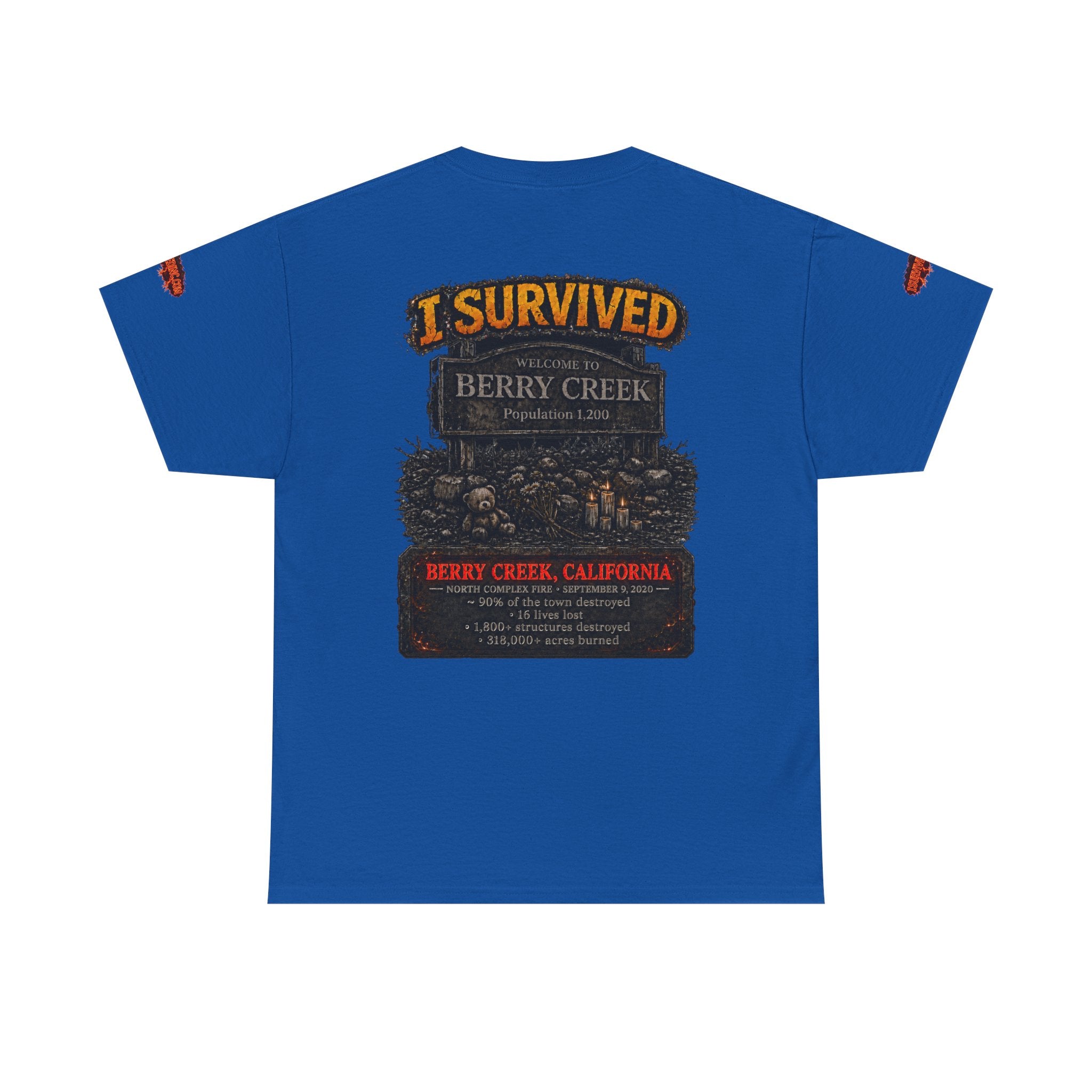 I Survived 2020 — Director's Cut S2:E1 "Berry Creek" | Wildfire Edition Memorial Unisex Heavy Cotton Tee (SPECIAL EDITION)