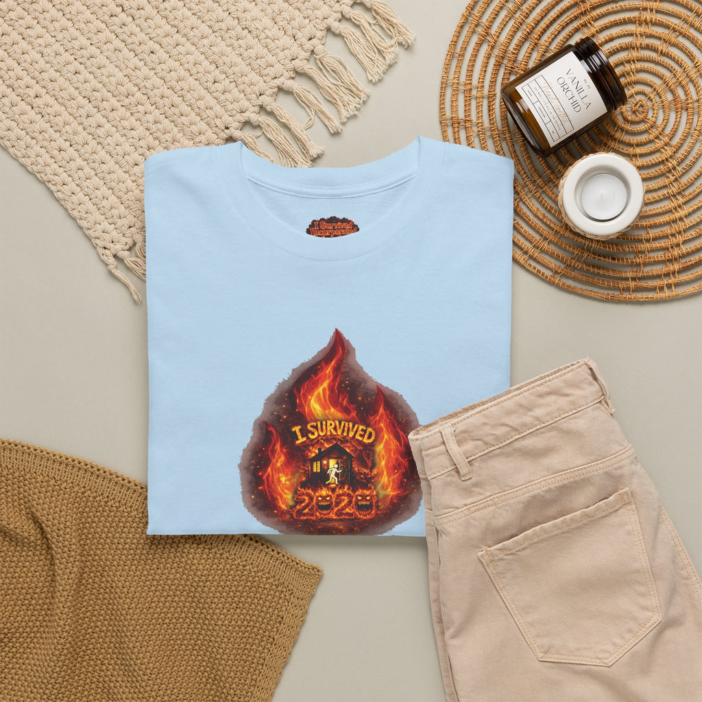 I Survived 2020 —  WILDFIRES S2:E3: Director's Cut Special Edition "The California Wildfires" Memorial Unisex Heavy Cotton Tee