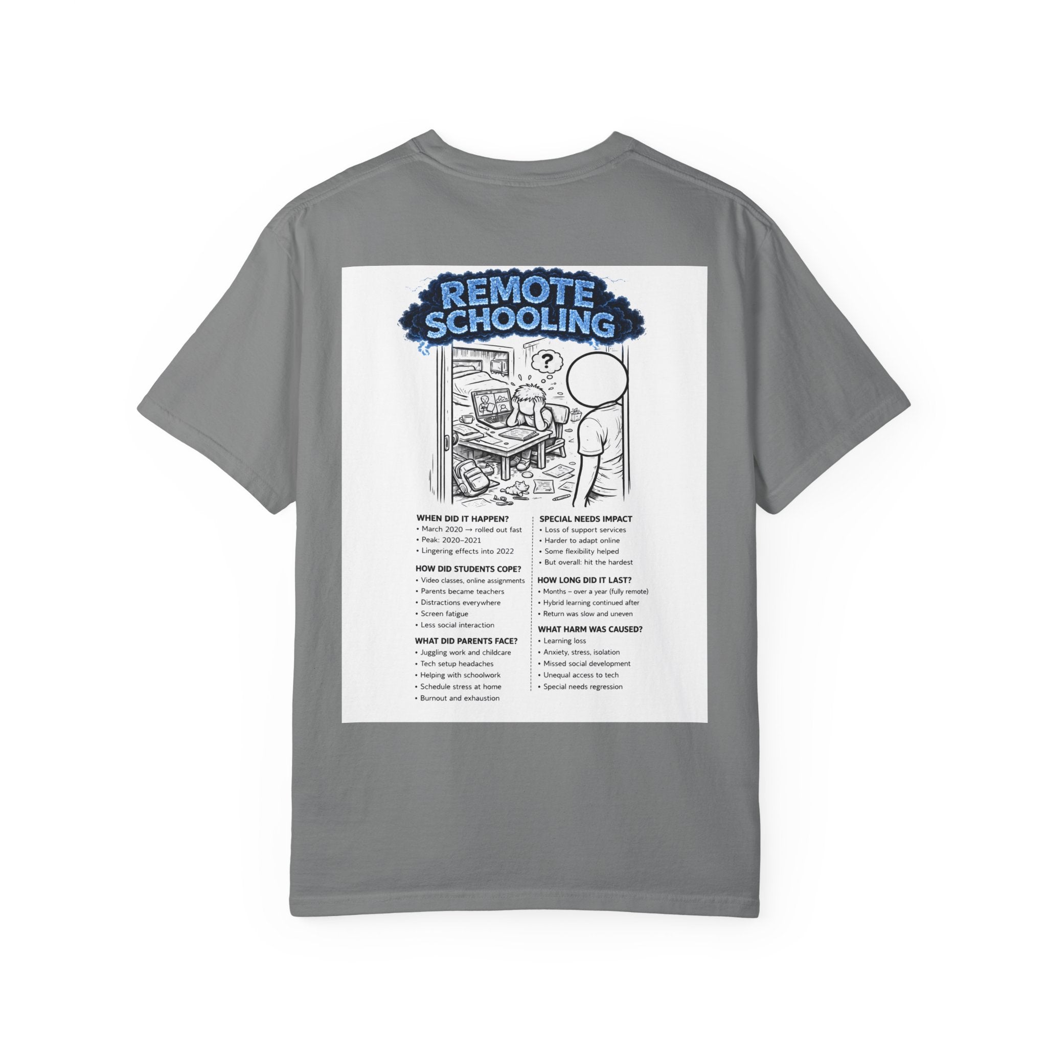 I Survived 2020 — S3:E3 "Remote Schooling" | Lockdown Edition Documentary Unisex Garment-Dyed T-shirt