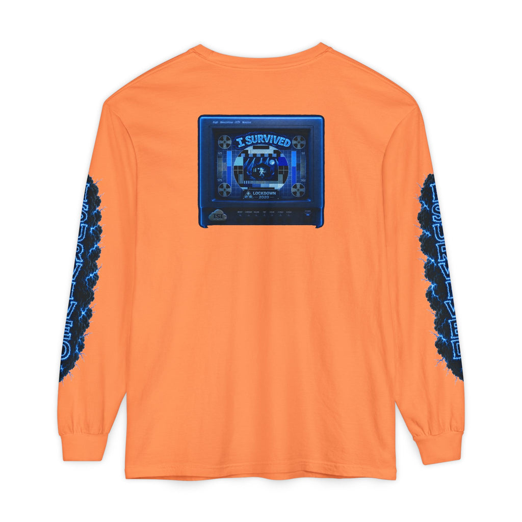 I Survived 2020 — "Please Stand By" Test Pattern Tee Lockdown Special Edition Summer Exclusive Unisex Garment-Dyed Long Sleeve T-Shirt