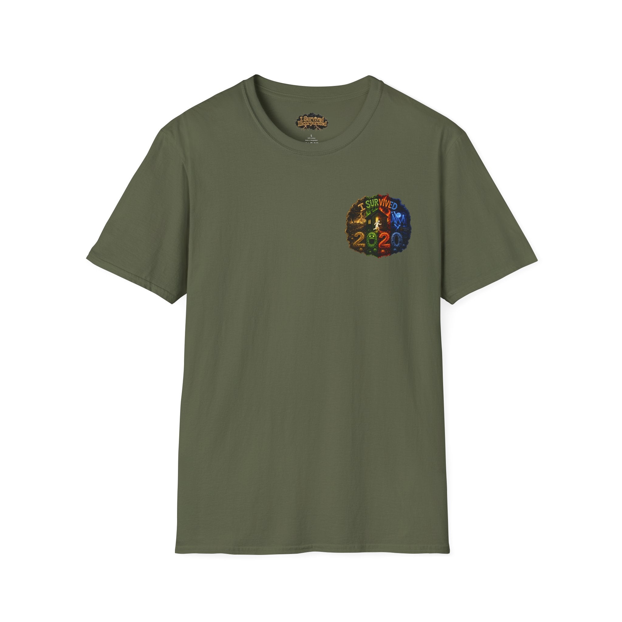 I Survived 2020 — "No Signal" Test Pattern Tee Alien Broadcast Finale Summer Premiere Unisex Softstyle T-Shirt