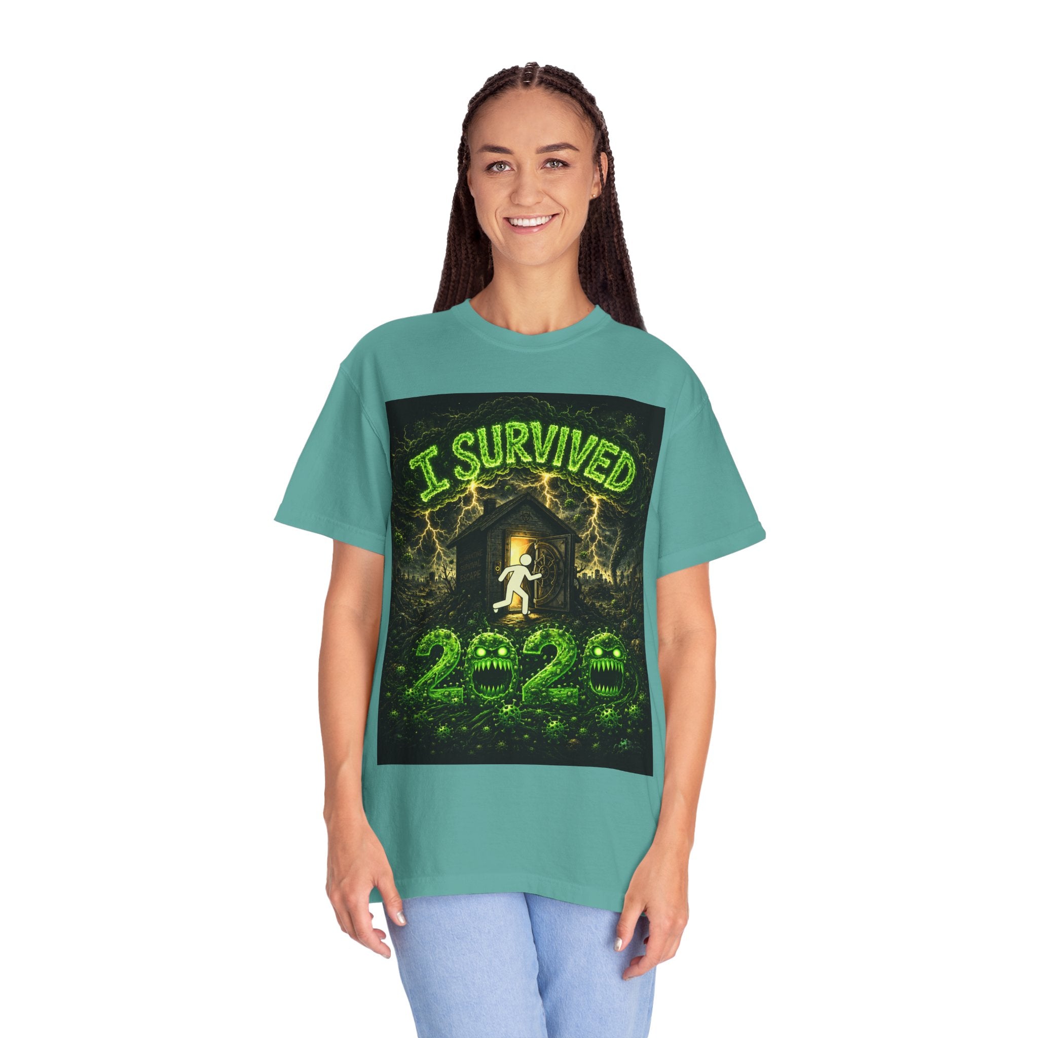I Survived 2020 — S1:E3 "The Jab!" | Pandemic Edition Unisex Garment-Dyed T-shirt