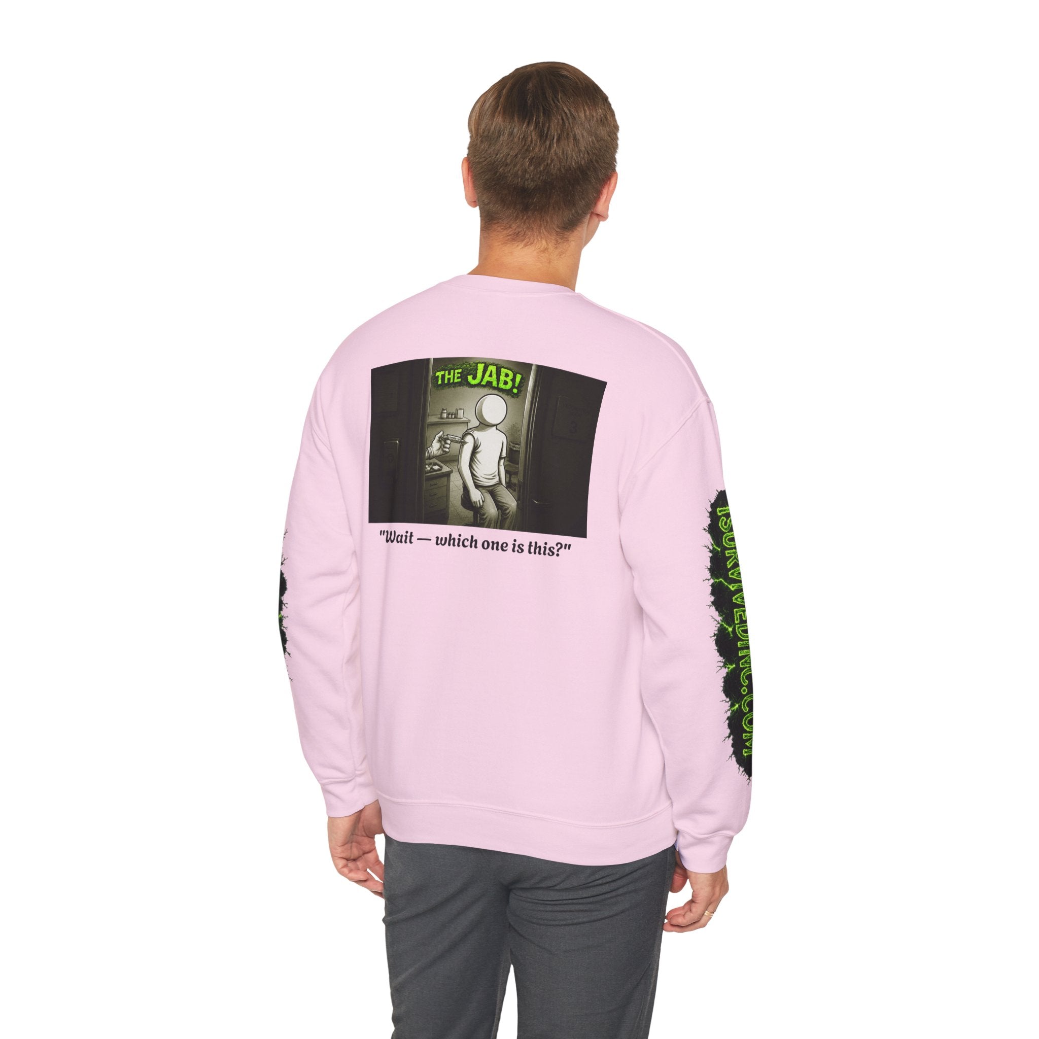 I Survived 2020 — PANDEMIC S1:E3: "The Jab!" Unisex Heavy Blend™ Crewneck Sweatshirt
