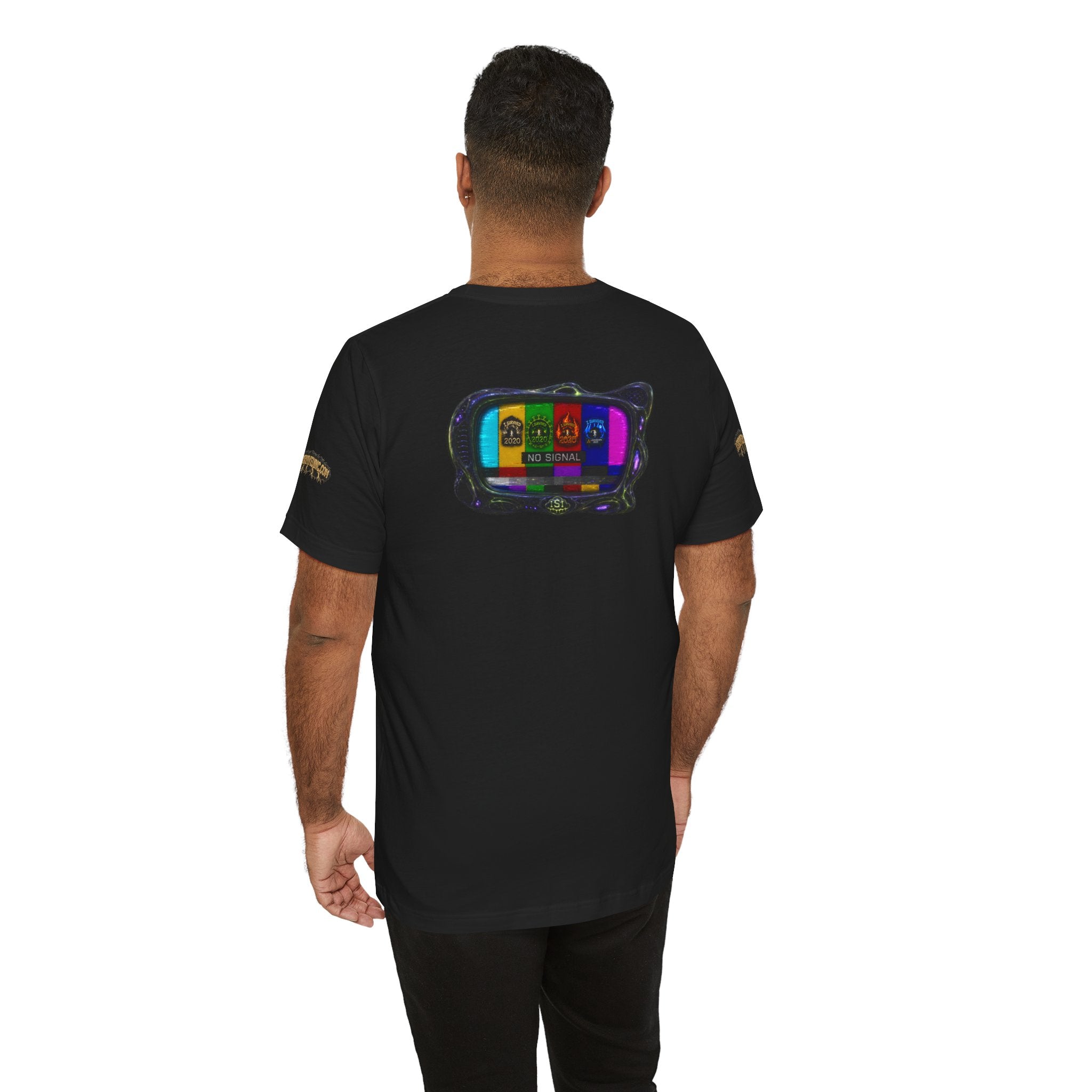 I Survived 2020 — "No Signal" Test Pattern Tee Alien Broadcast Finale Summer Premiere Unisex Jersey Short Sleeve Tee