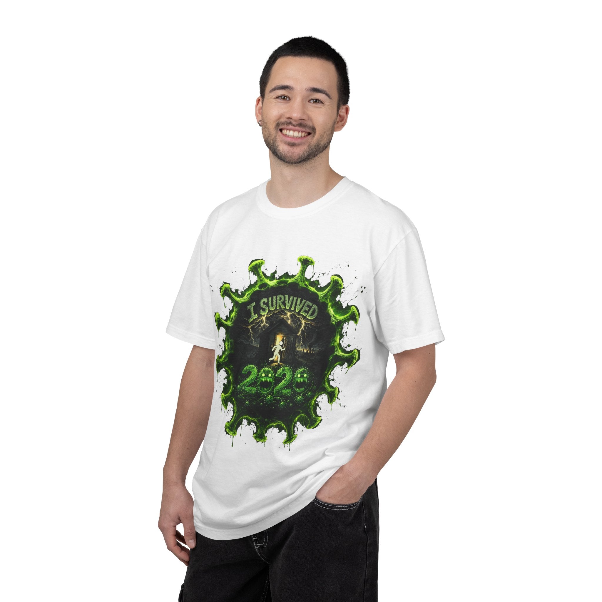 I Survived 2020 — Director's Cut S1:E4 "Mask Madness Mayhem Moment" | Pandemic Edition Unisex Garment-Dyed T-shirt