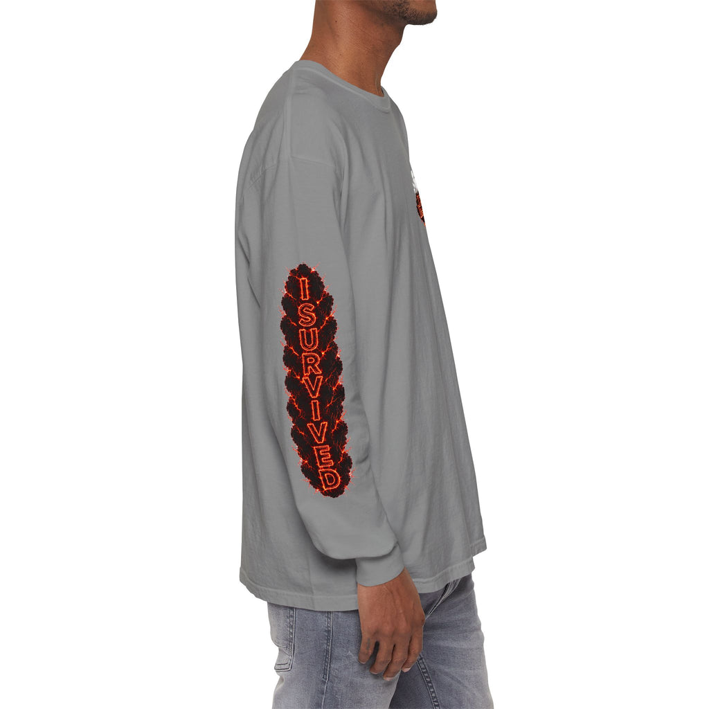 I Survived 2020 — "Please Stand By" Test Pattern Tee Special Edition Wildfire Signal Edition Summer Premiere Unisex Garment-Dyed Long Sleeve T-Shirt