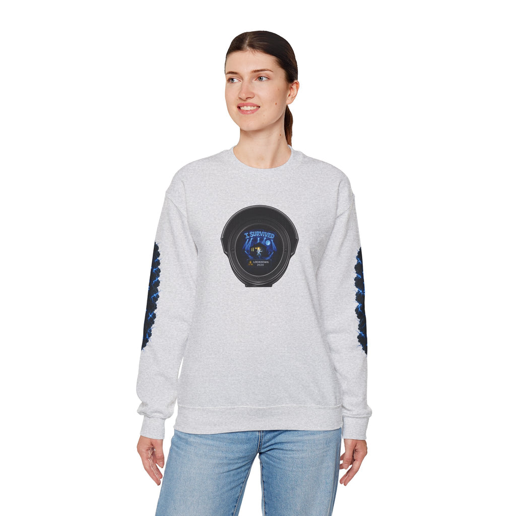 I Survived 2020 — LOCKDOWN S3:E4: Director's Cut "Working From Home" Unisex Heavy Blend™ Crewneck Sweatshirt