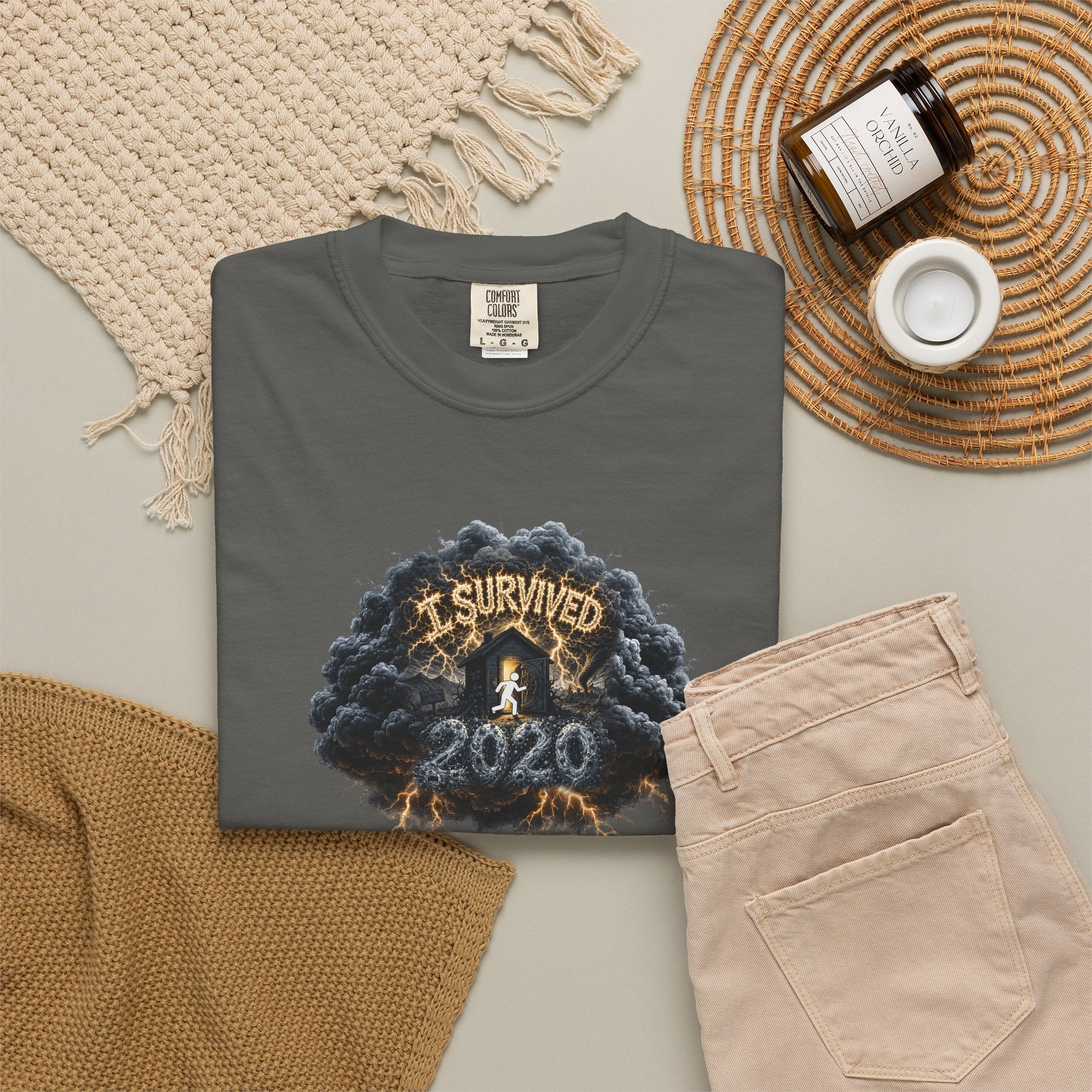 I Survived 2020 — Original PILOT Design: Director's Cut Unisex Garment-Dyed T-shirt
