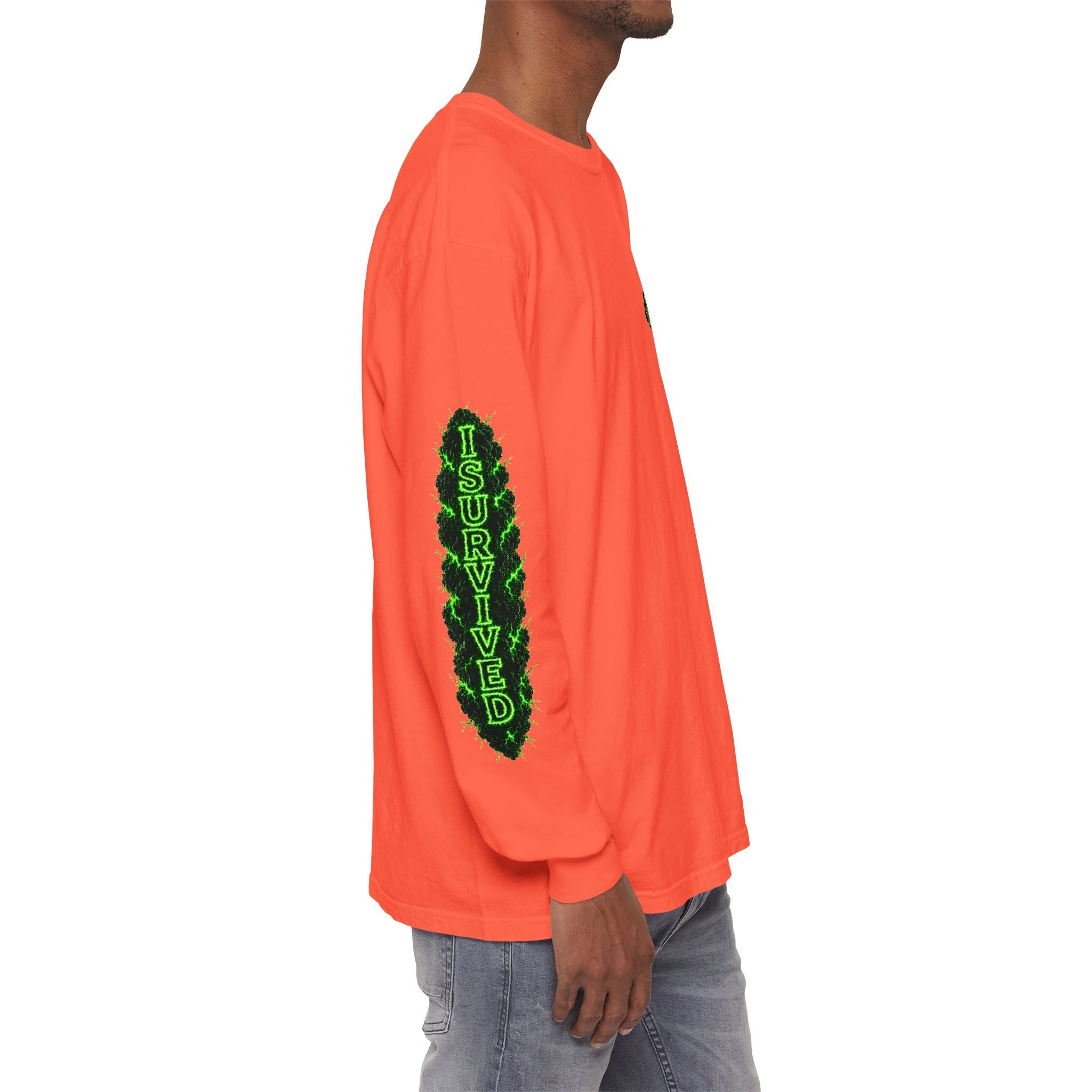 I Survived 2020 — "Please Stand By" Test Pattern Toxic Signal Tee Special Edition Summer Premiere Unisex Garment-Dyed Long Sleeve T-Shirt