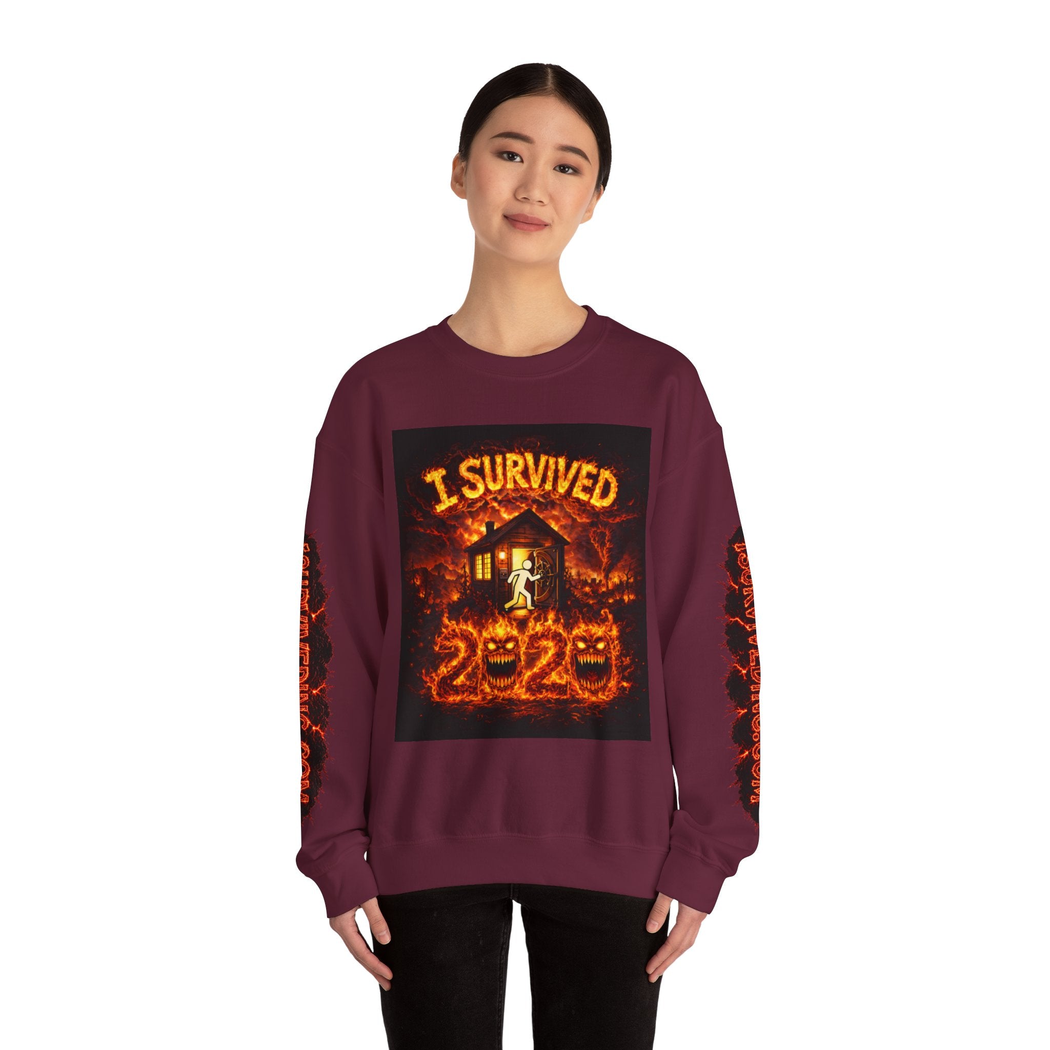 I Survived 2020 — S2:E4 "Western U.S. Wildfire Season" | Mid-Season Finale Pt. 1 | Wildfire Edition Memorial Unisex Heavy Blend™ Crewneck Sweatshirt