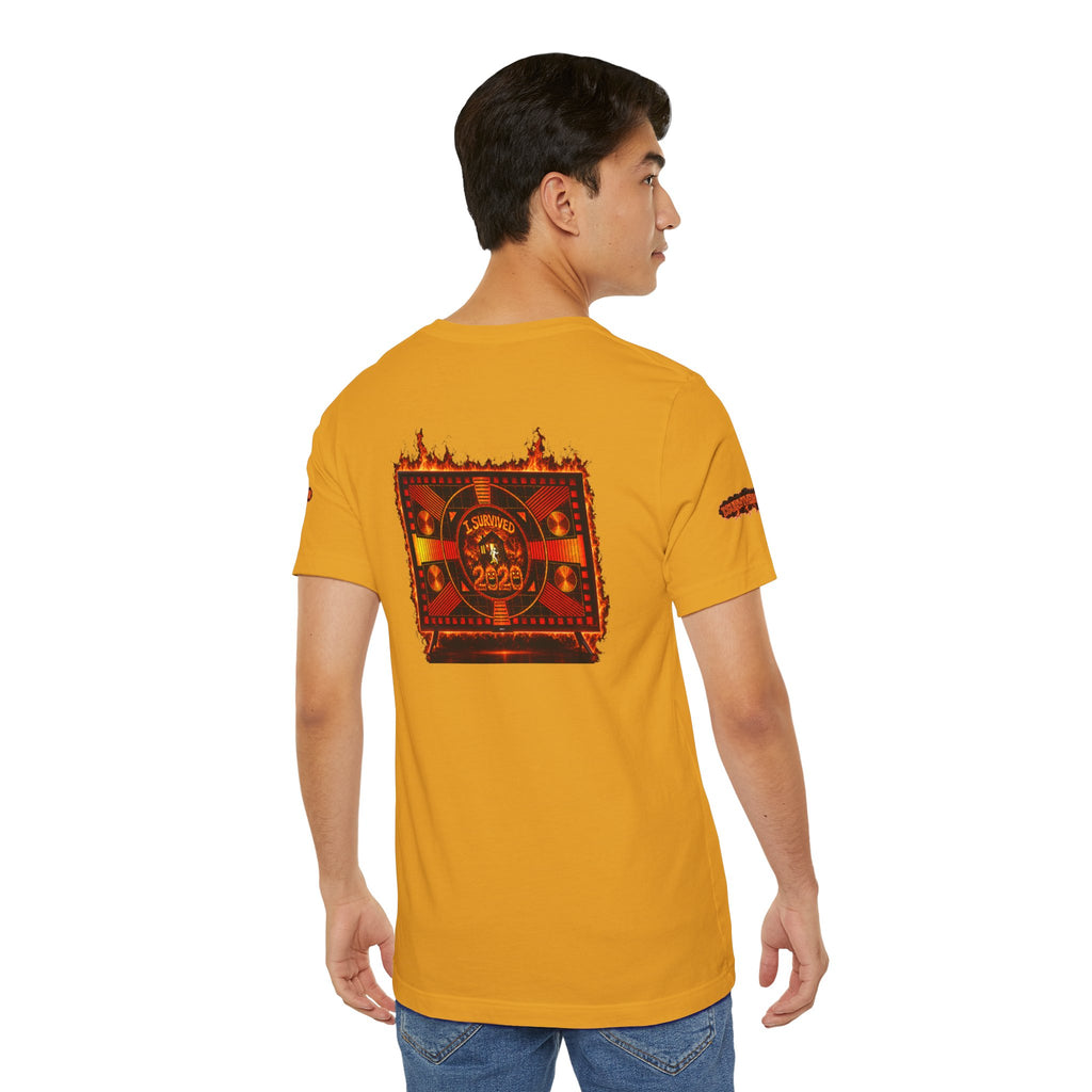I Survived 2020 — "Please Stand By" Test Pattern Tee Wildfire Signal Special Edition Summer Premiere Unisex Jersey Short Sleeve Tee