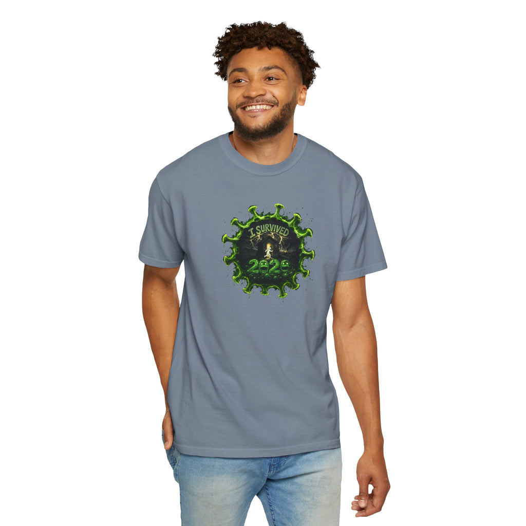 I Survived 2020 — PANDEMIC S1:E3: Director's Cut "The Jab!" Unisex Garment-Dyed T-shirt