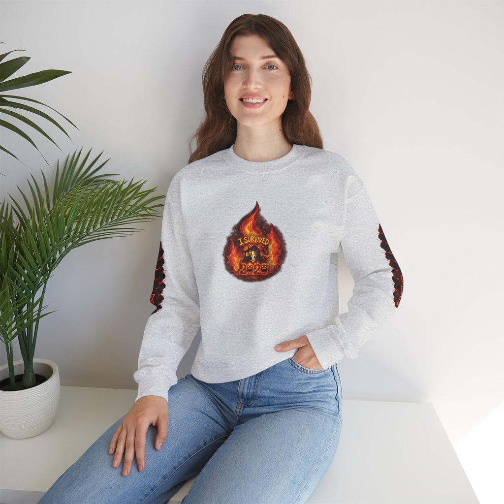 I Survived 2020 — WILDFIRES S2:E4: Director's Cut "Western U.S. Wildfire Season" Memorial Unisex Heavy Blend™ Crewneck Sweatshirt