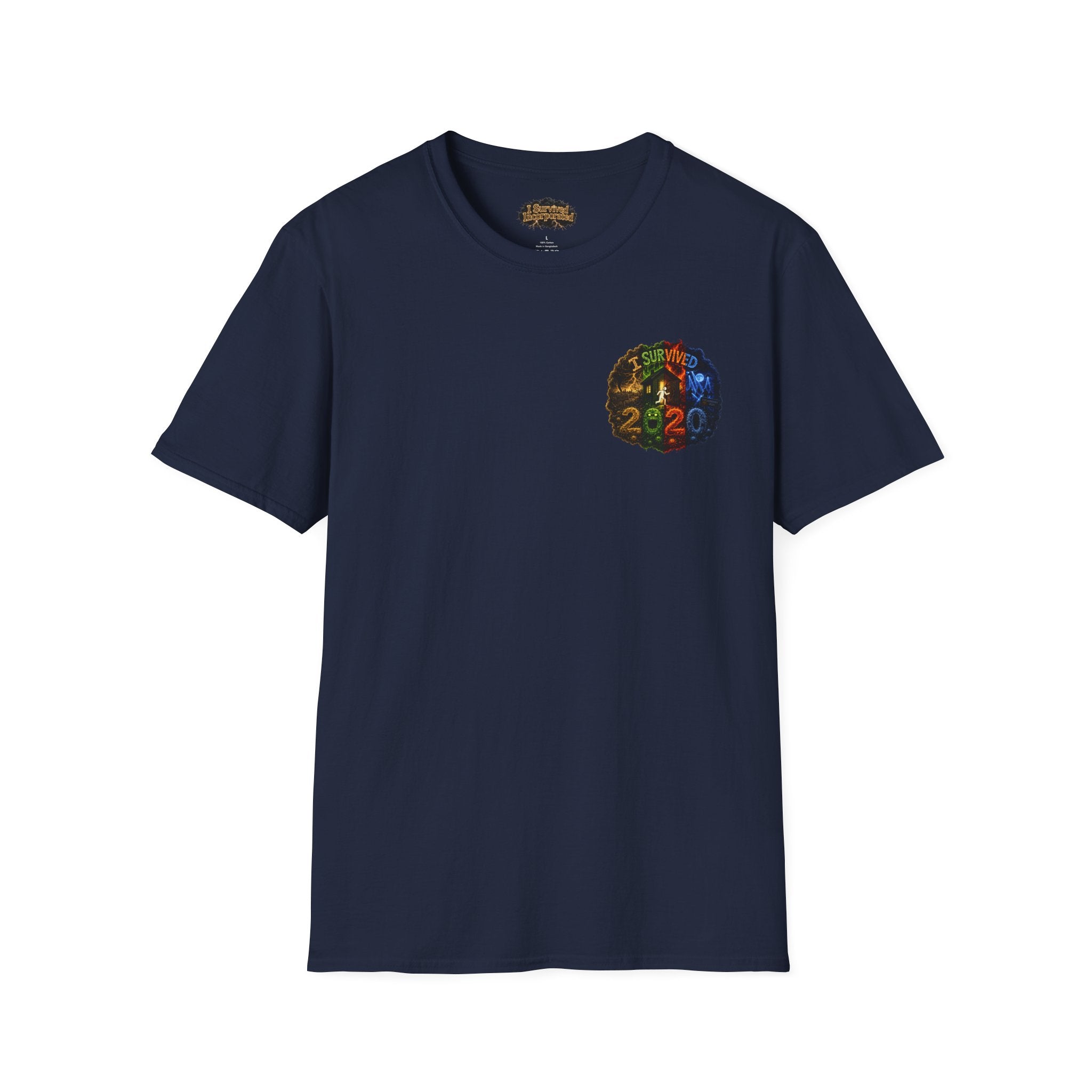 I Survived 2020 — "No Signal" Test Pattern Tee Alien Broadcast Finale Summer Premiere Unisex Softstyle T-Shirt