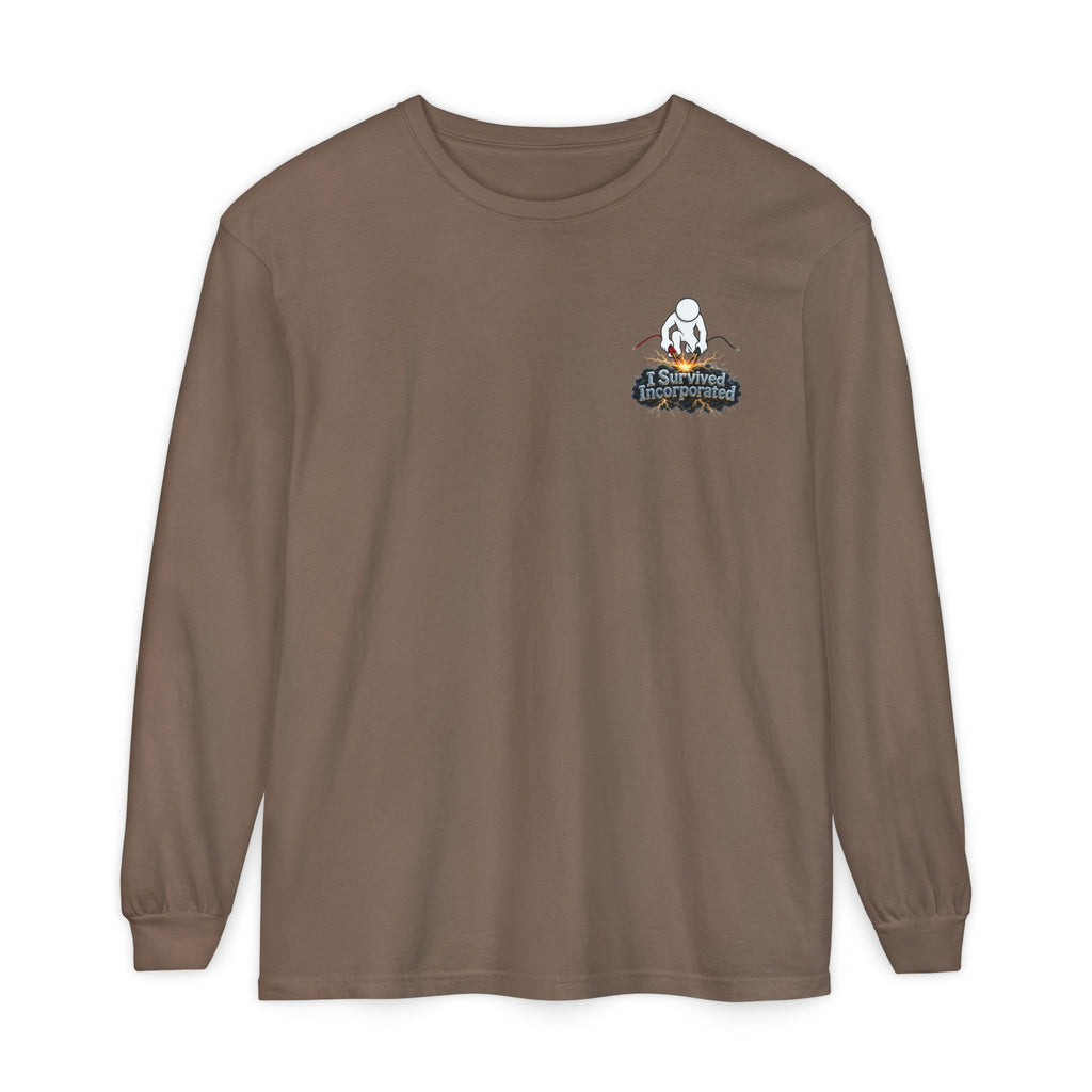 I Survived 2020 — "Please Stand By" Test Pattern Tee Summer Premier Unisex Garment-Dyed Long Sleeve T-Shirt