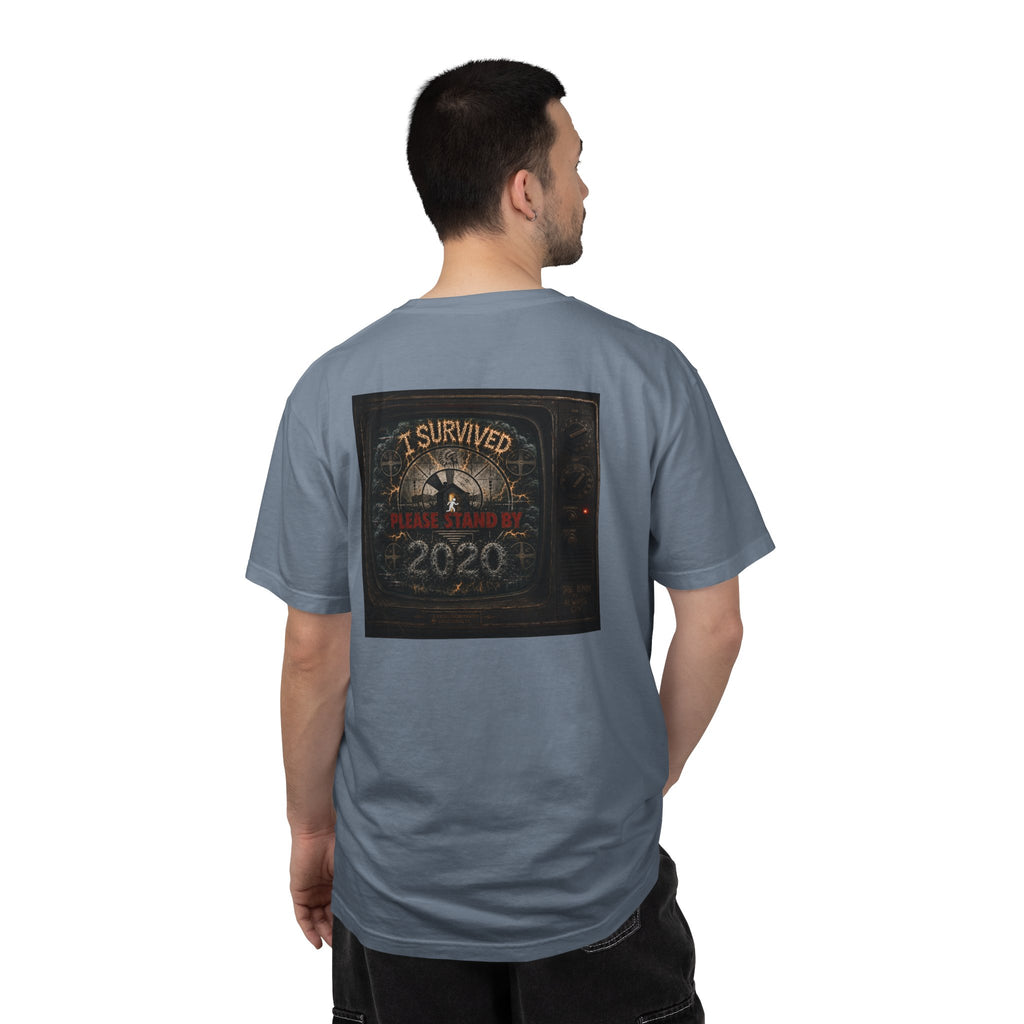 I Survived 2020 — "Please Stand By" Test Pattern Tee Summer Premier Unisex Garment-Dyed T-shirt
