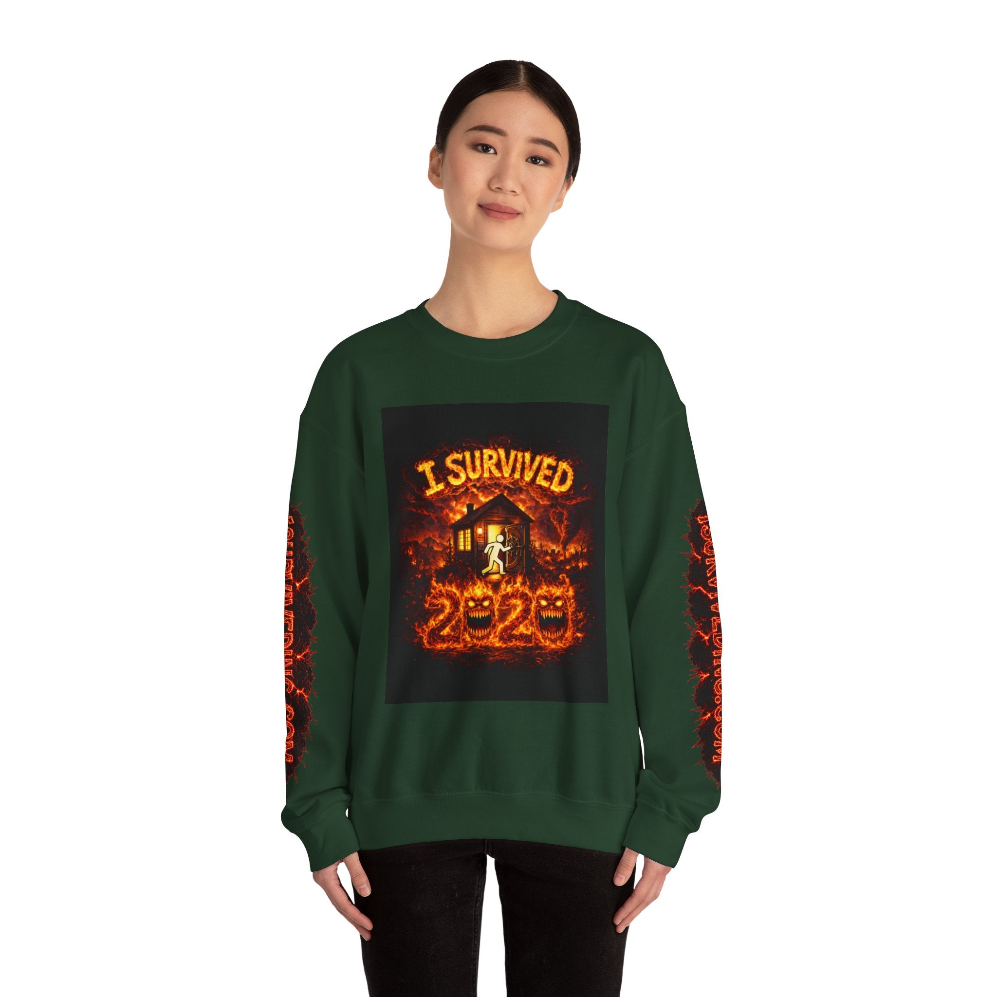 I Survived 2020 — S2:E2 "The Bobcat Fire" | Wildfire Edition Memorial Unisex Heavy Blend™ Crewneck Sweatshirt