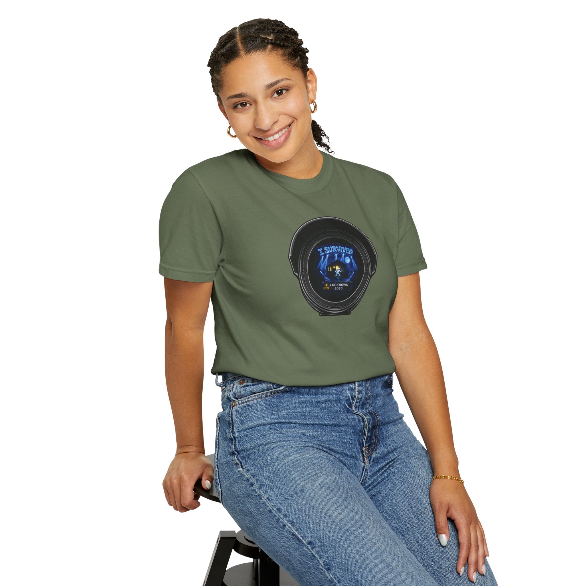 I Survived 2020 —  LOCKDOWN S3:E3: Director's Cut "Remote Schooling" Unisex Garment-Dyed T-shirt