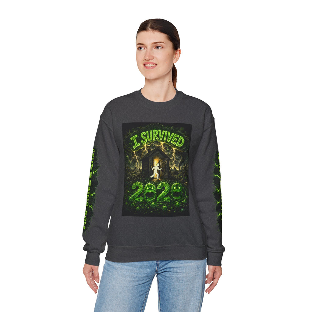 I Survived 2020 — PANDEMIC S1:E3: "The Jab!" Unisex Heavy Blend™ Crewneck Sweatshirt