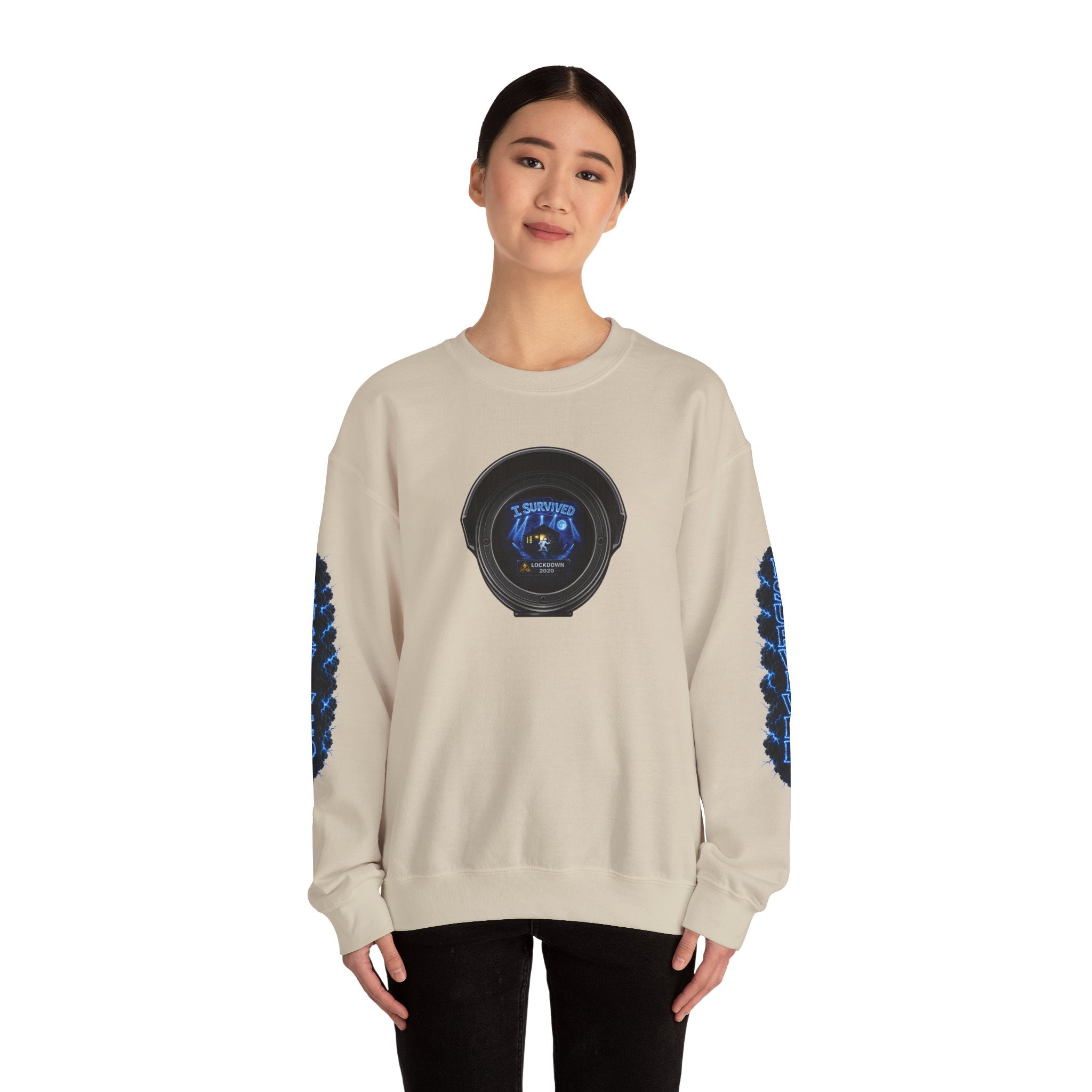 I Survived 2020 — LOCKDOWN S3:E4: Director's Cut "Working From Home" Unisex Heavy Blend™ Crewneck Sweatshirt