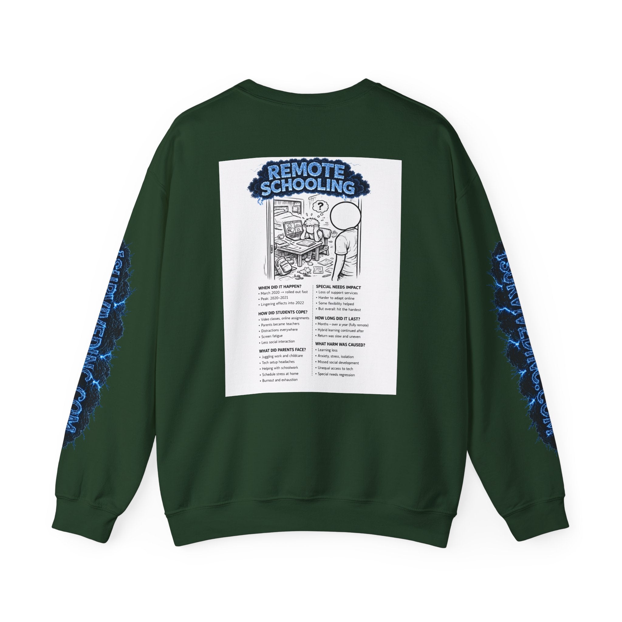 I Survived 2020 — S3:E3 "Remote Schooling" | Lockdown Edition Documentary Unisex Heavy Blend™ Crewneck Sweatshirt