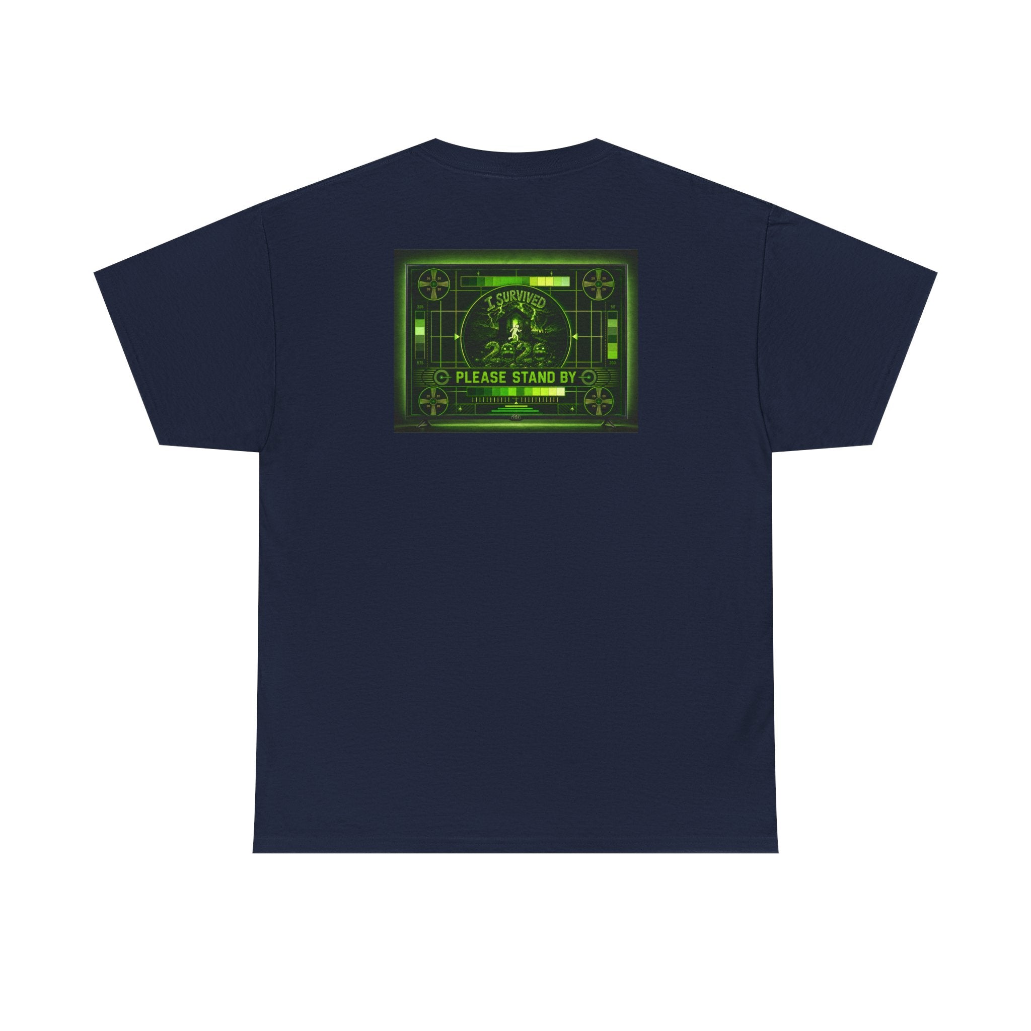 I Survived 2020 — "Please Stand By" Test Pattern Toxic Signal Tee Summer Premiere Unisex Heavy Cotton Tee