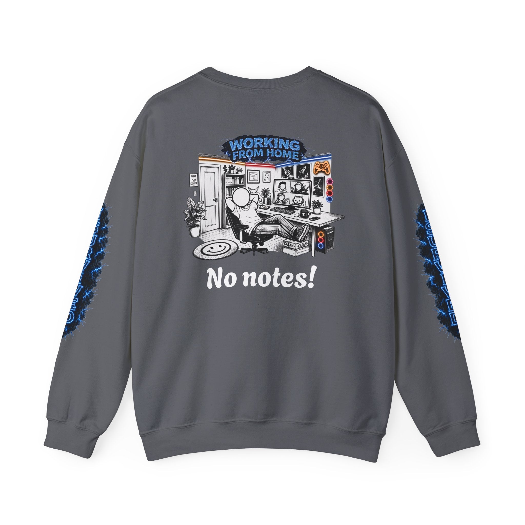 I Survived 2020 — LOCKDOWN S3:E4: Director's Cut "Working From Home" Unisex Heavy Blend™ Crewneck Sweatshirt