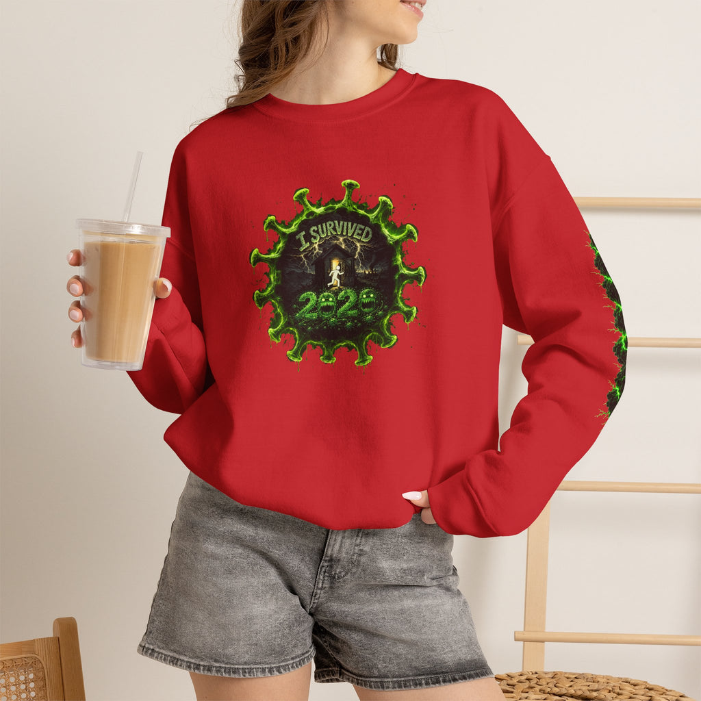 I Survived 2020 — PANDEMIC S1:E3: Director's Cut "The Jab!" Unisex Heavy Blend™ Crewneck Sweatshirt