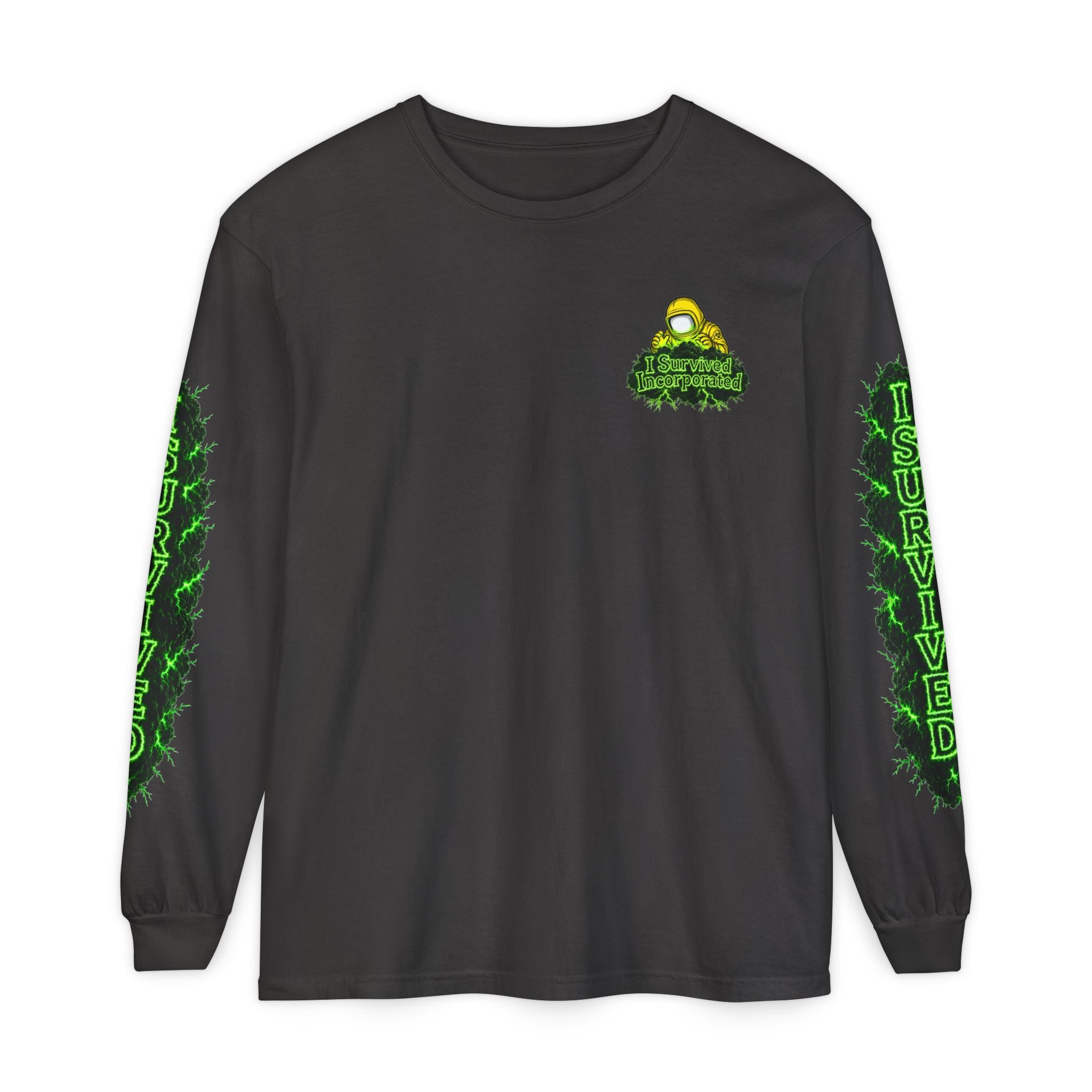 I Survived 2020 — "Please Stand By" Test Pattern Toxic Signal Tee Special Edition Summer Premiere Unisex Garment-Dyed Long Sleeve T-Shirt