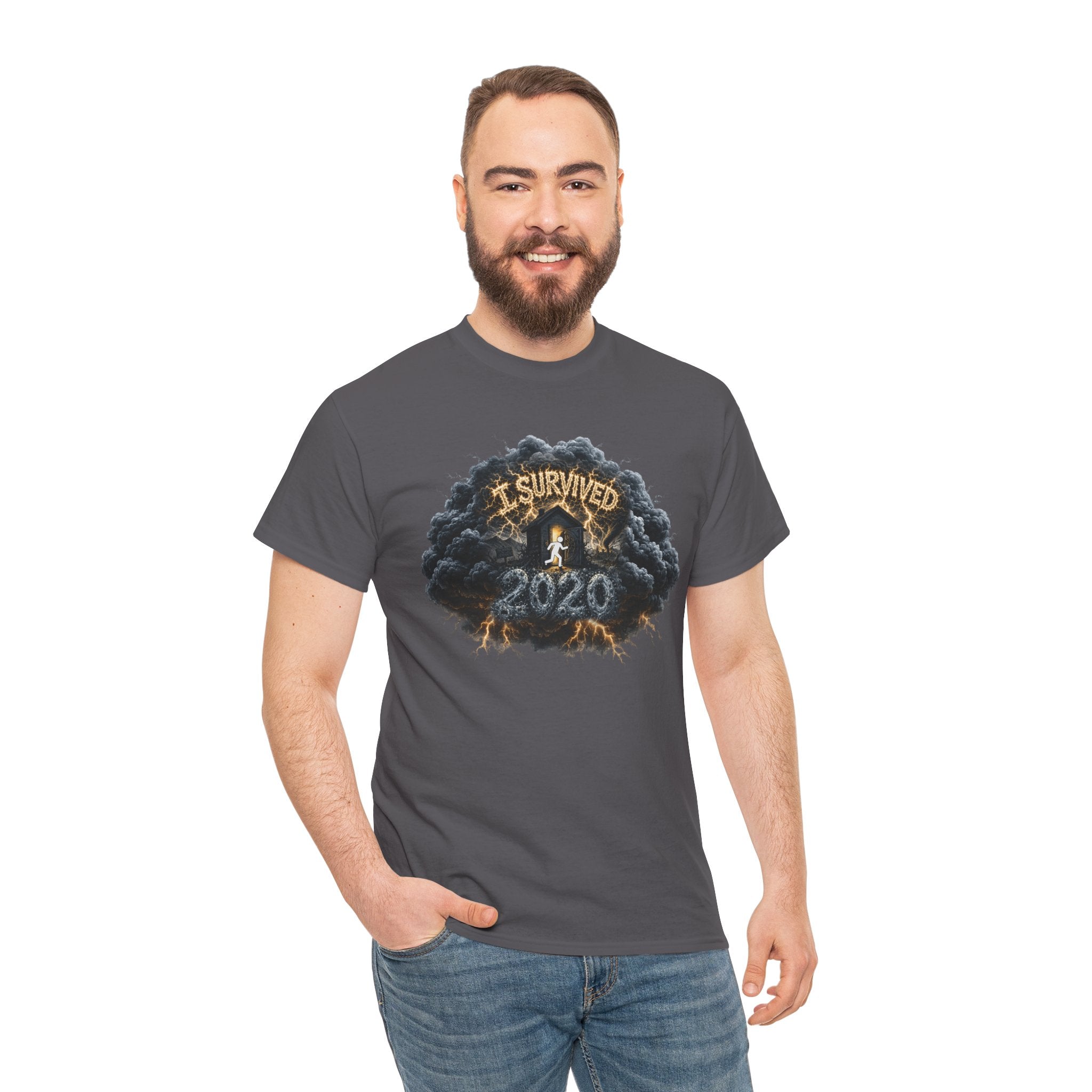 I Survived 2020 —  Deriector's Cut Original Design Teaser Tee | Season 1 Premiere Drop Unisex Heavy Cotton Tee