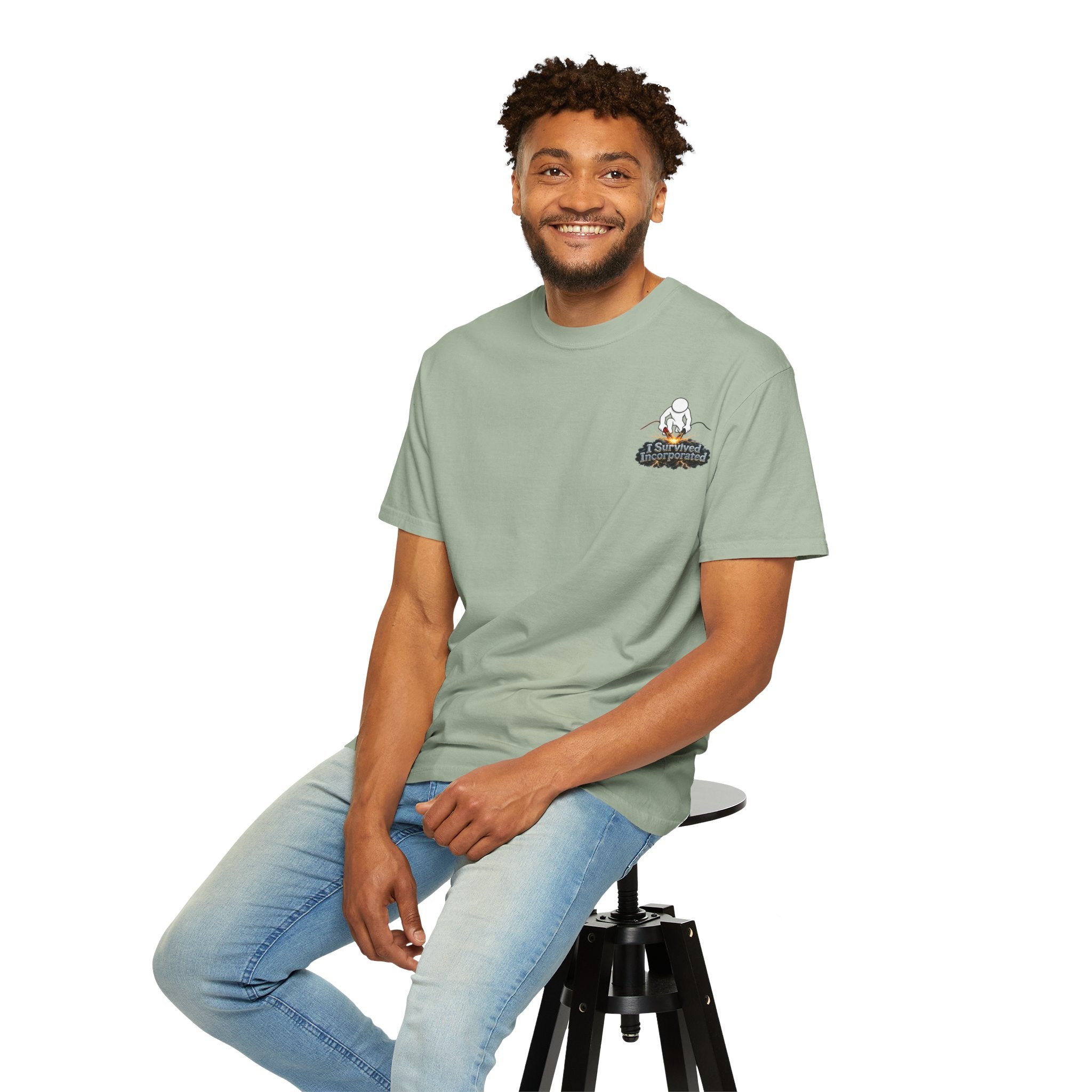 I Survived 2020 — "Please Stand By" Test Pattern Tee Summer Premier Unisex Garment-Dyed T-shirt