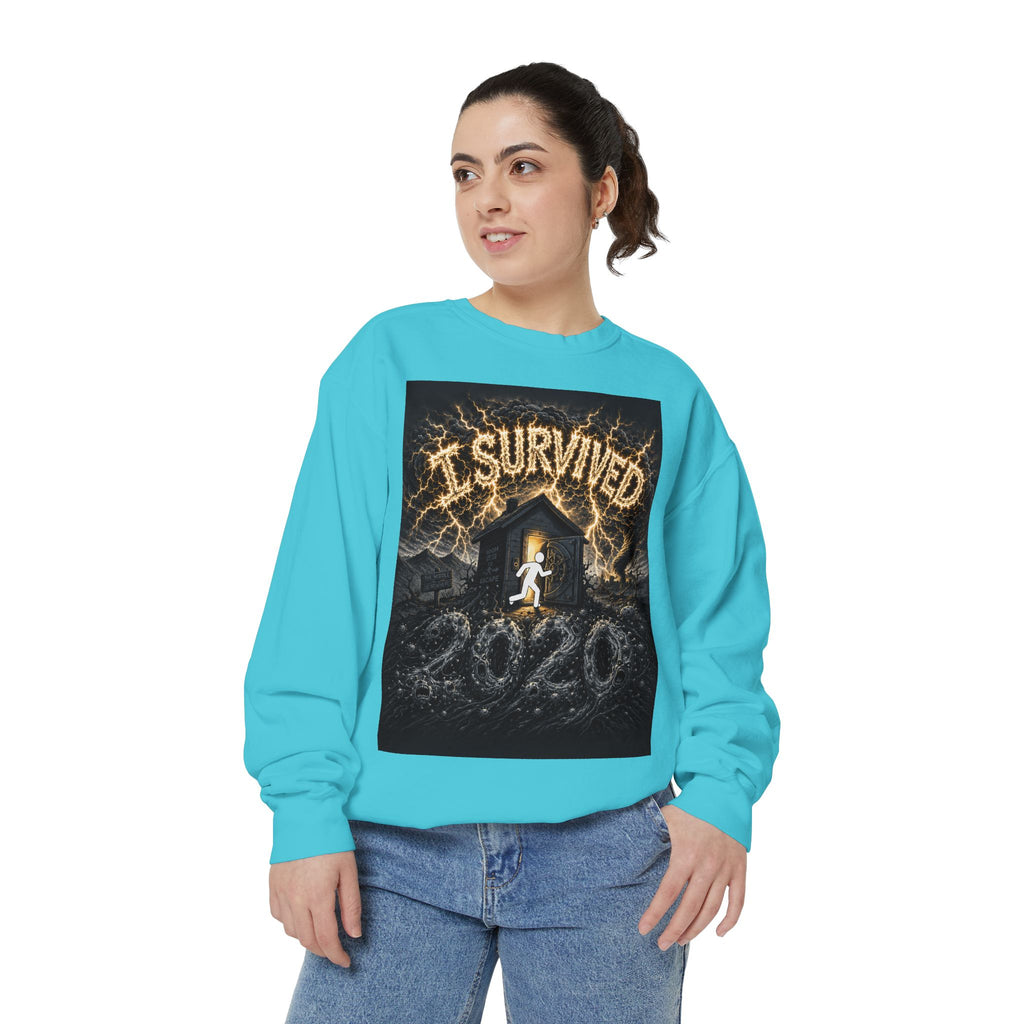 I Survived 2020 — Original PILOT Design Unisex Garment-Dyed Sweatshirt