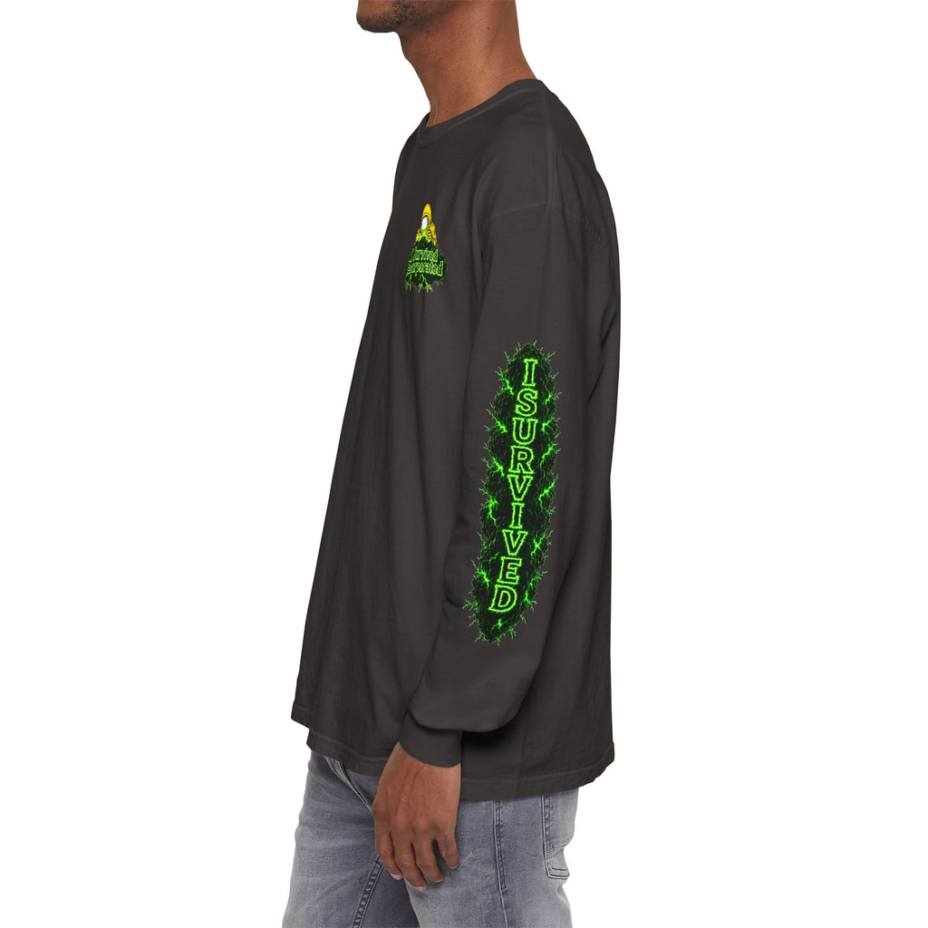 I Survived 2020 — "Please Stand By" Test Pattern Toxic Signal Tee Special Edition Summer Premiere Unisex Garment-Dyed Long Sleeve T-Shirt