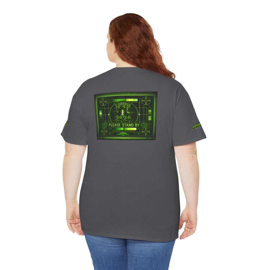 I Survived 2020 — "Please Stand By" Test Pattern Toxic Signal Tee Special Edition Summer Premiere Unisex Heavy Cotton Tee
