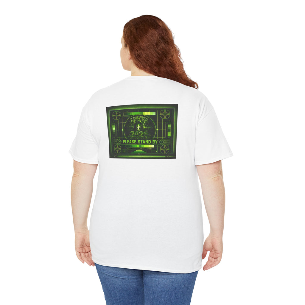 I Survived 2020 — "Please Stand By" Test Pattern Toxic Signal Tee Summer Premiere Unisex Heavy Cotton Tee
