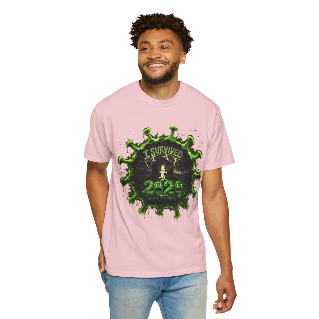 I Survived 2020 — Director's Cut S1:E1 "COVID-19: The Coronavirus" | Pandemic Edition Unisex Garment-Dyed T-shirt