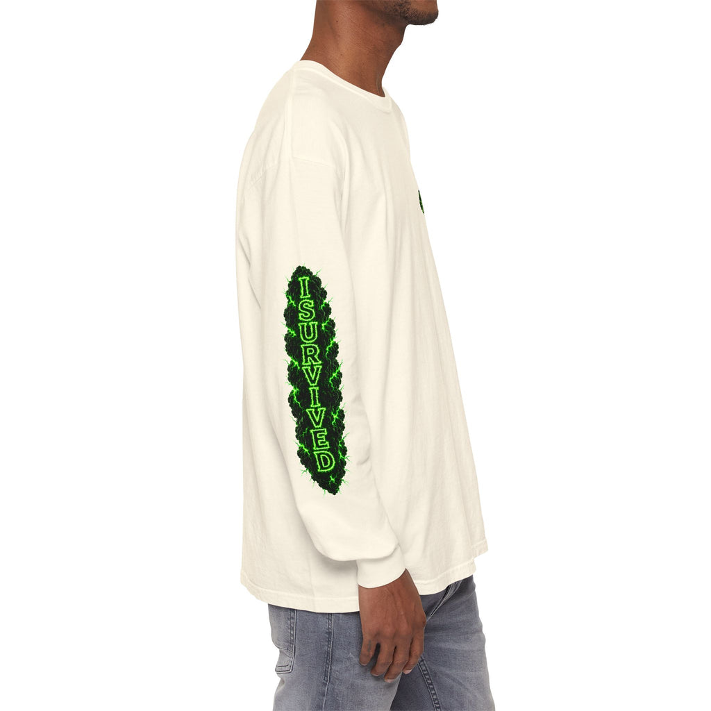 I Survived 2020 — "Please Stand By" Test Pattern Toxic Signal Tee Special Edition Summer Premiere Unisex Garment-Dyed Long Sleeve T-Shirt