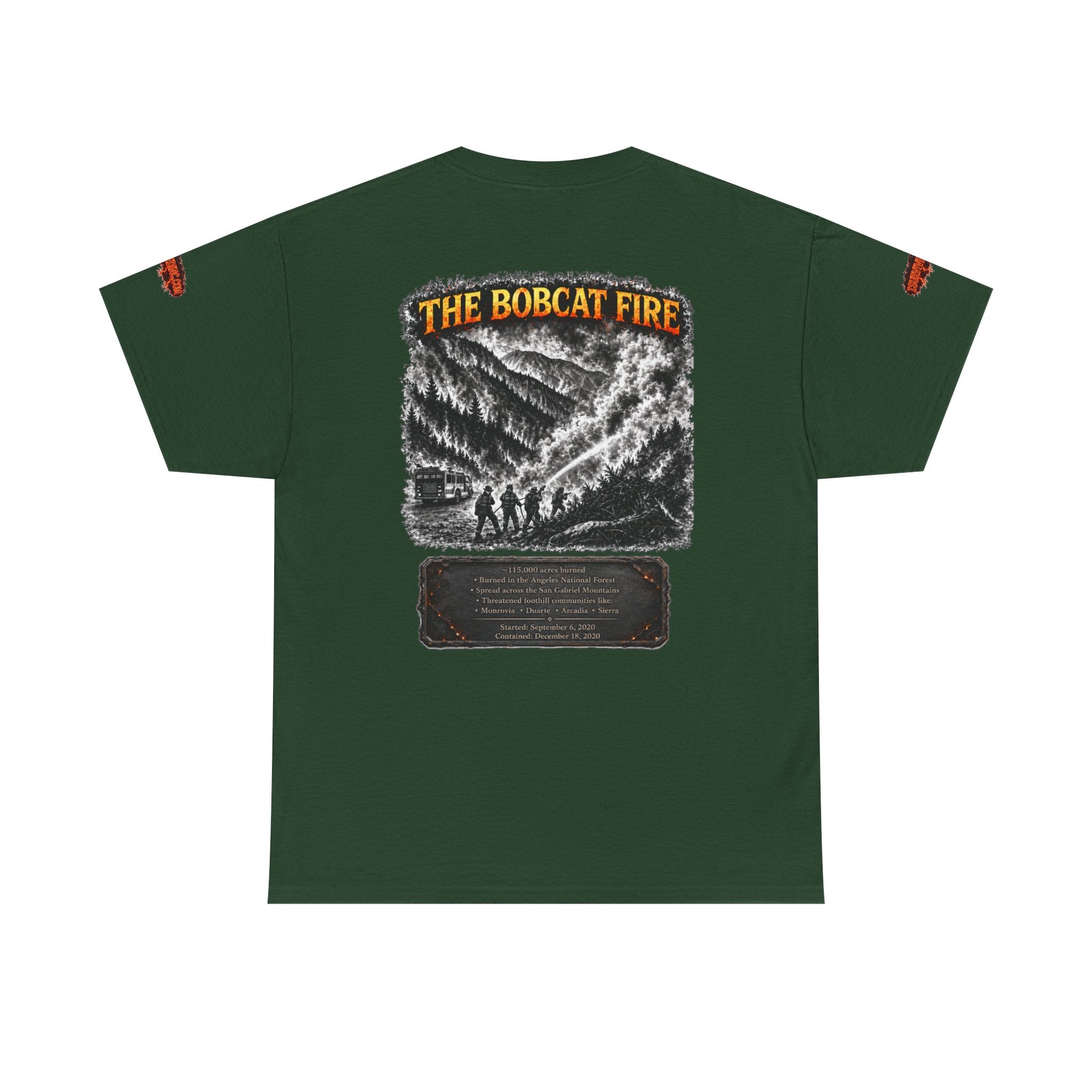 I Survived 2020 — WILDFIRES S2:E2: Director's Cut Special Edition "The Bobcat Fire" Memorial Unisex Heavy Cotton Tee