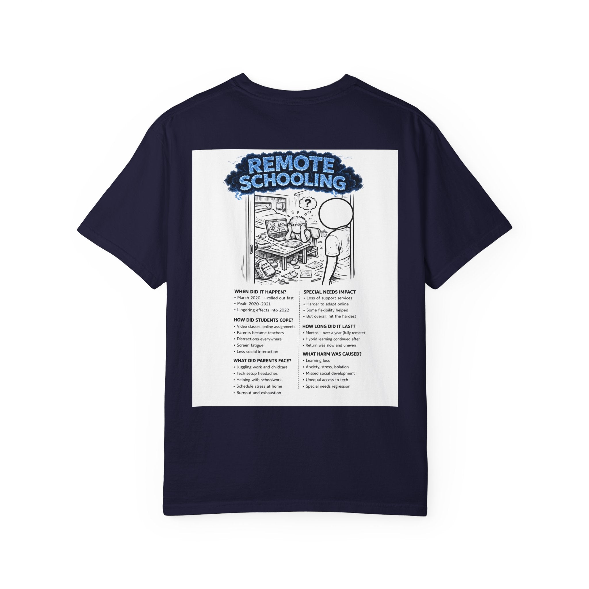 I Survived 2020 — S3:E3 "Remote Schooling" | Lockdown Edition Documentary Unisex Garment-Dyed T-shirt