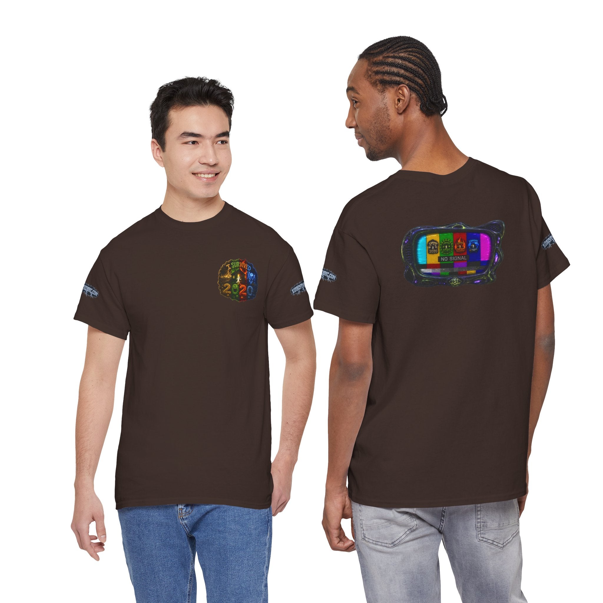 I Survived 2020 — "No Signal" Test Pattern Tee Alien Broadcast Finale Special Edition Summer Premiere Unisex Heavy Cotton Tee