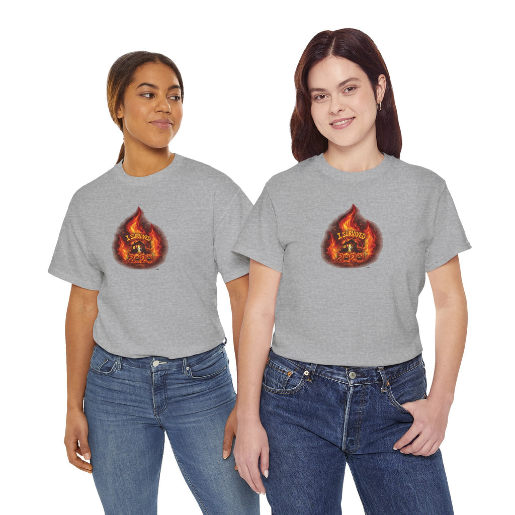 I Survived 2020 — WILDFIRES S2:E3: Director's Cut "The California Wildfires" Memorial Unisex Heavy Cotton Tee