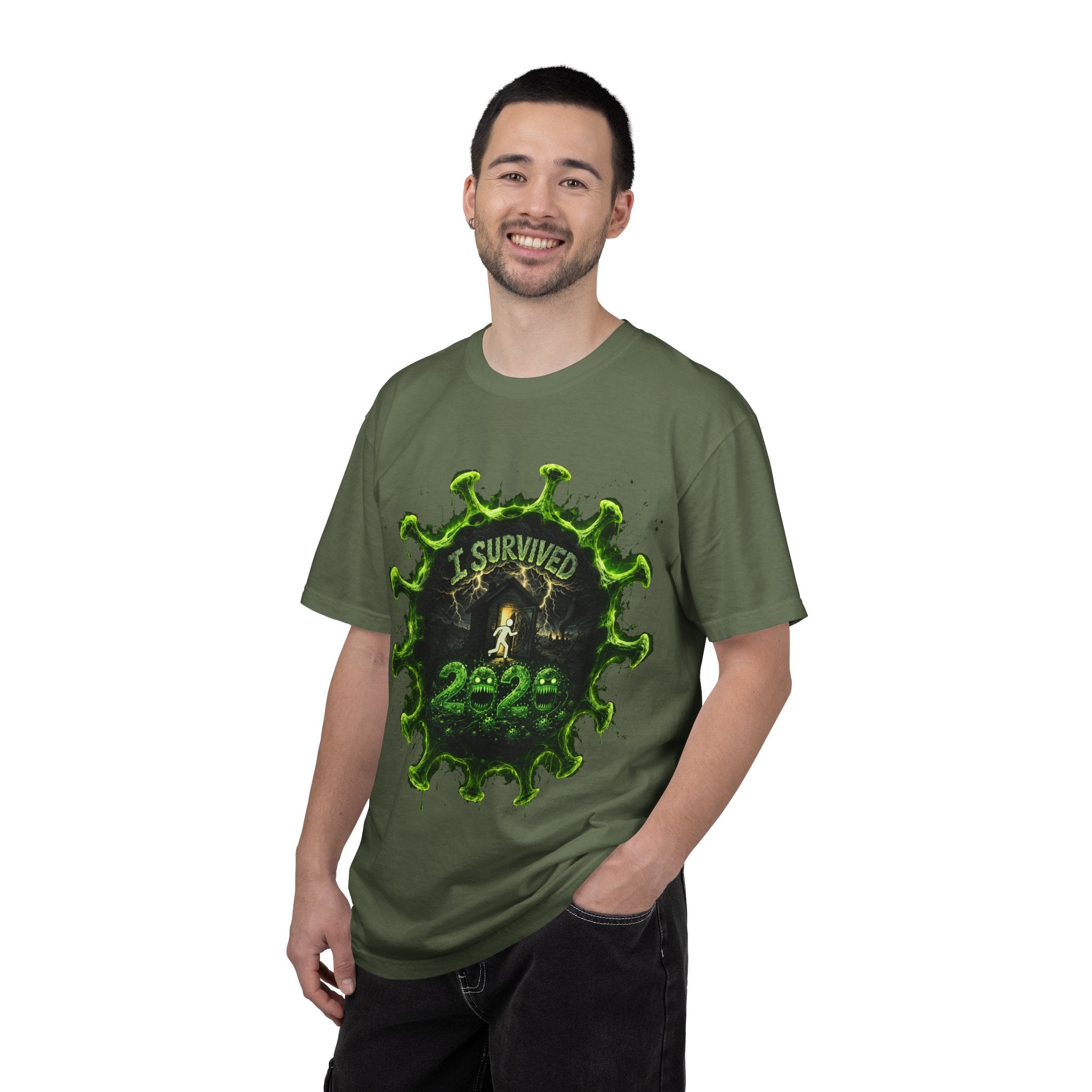 I Survived 2020 — Director's Cut S1:E4 "Mask Madness Mayhem Moment" | Pandemic Edition Unisex Garment-Dyed T-shirt