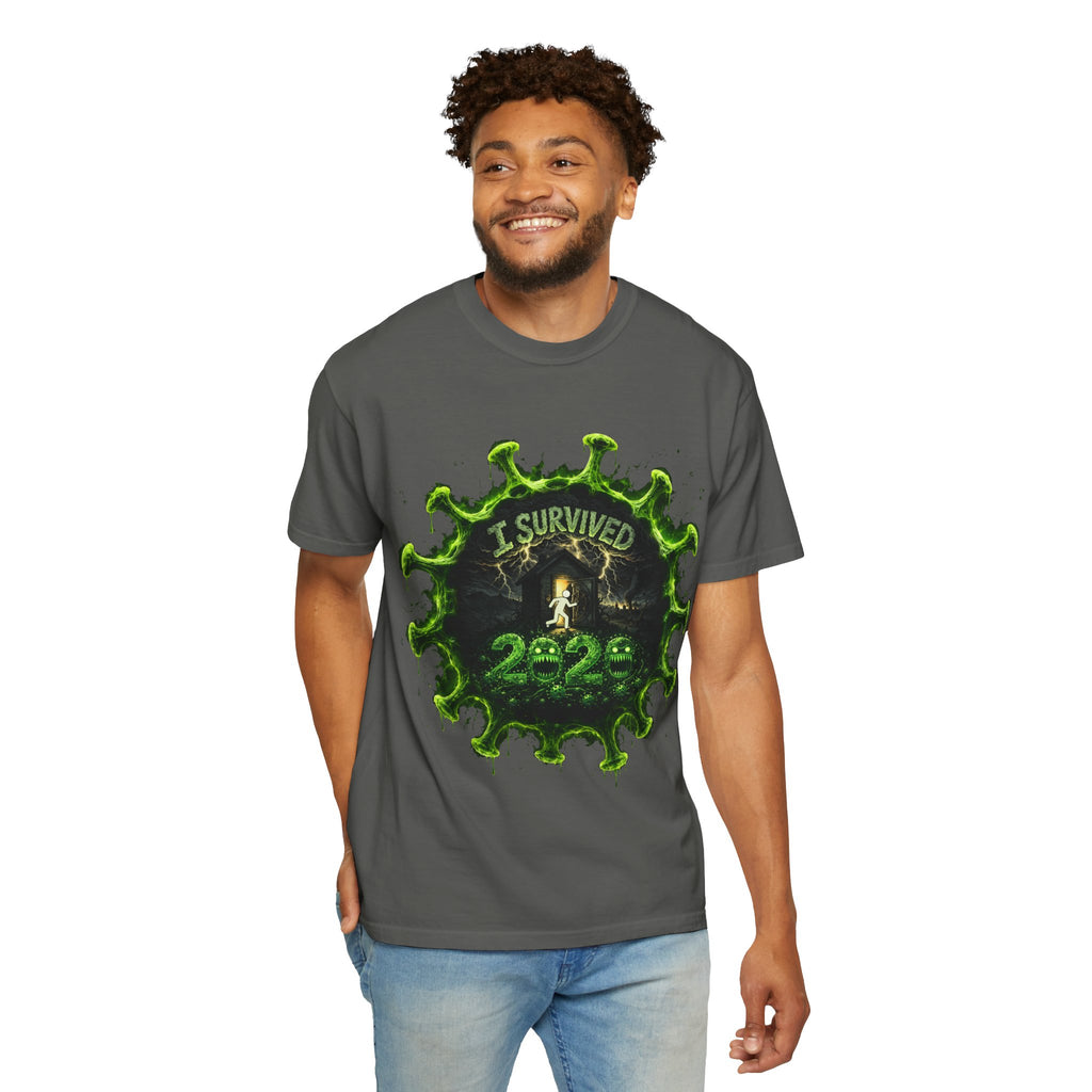 I Survived 2020 — Director's Cut S1:E4 "Mask Madness Mayhem Moment" | Pandemic Edition Unisex Garment-Dyed T-shirt